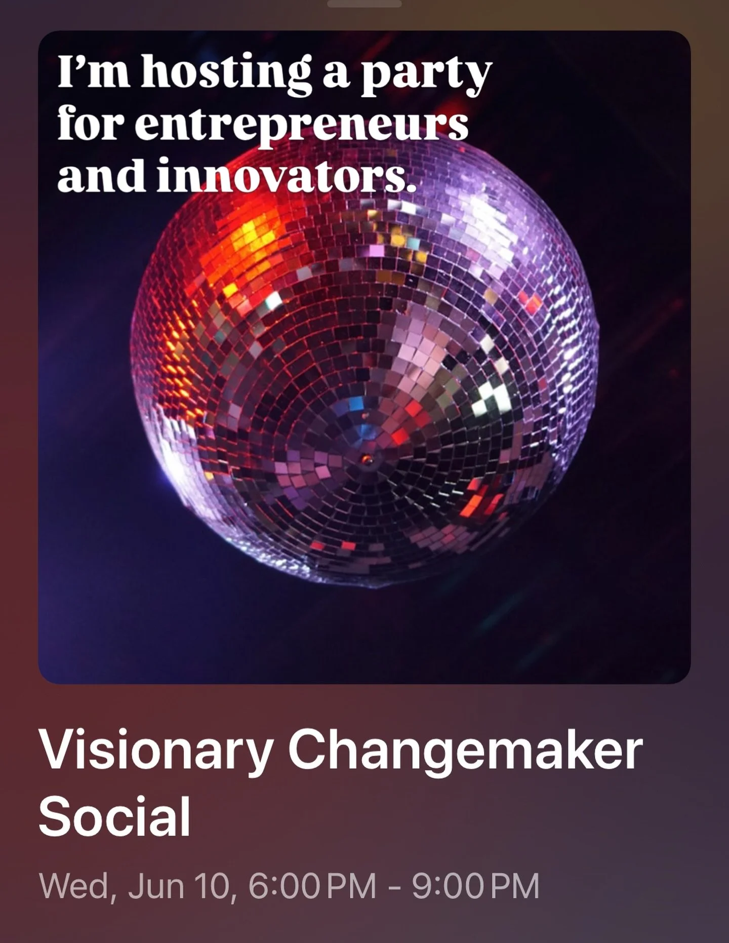 If you&rsquo;re craving fun among other visionary entrepreneurs and innovators, come to this sing/dance/playtime next week Wednesday June 10. First 10 tickets are free this week only so reserve yours today. 

https://luma.com/u8k7lanx