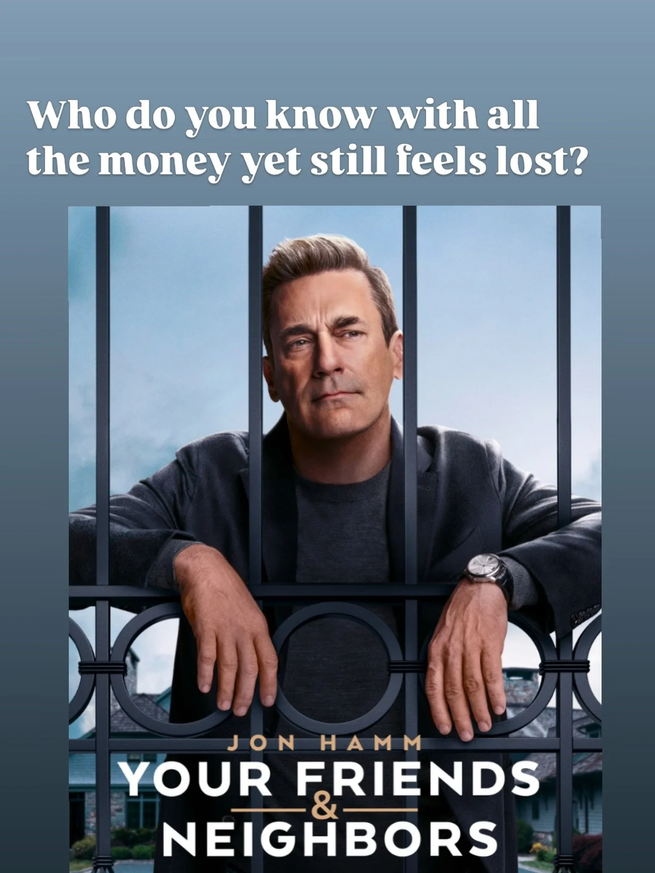 Coop looked like a &ldquo;pretty good guy who had it all,&rdquo; but when he loses his high finance job, he can&rsquo;t stand the shame of telling anyone. To keep up appearances, he continues living his lavish lifestyle and finances it by robbing his