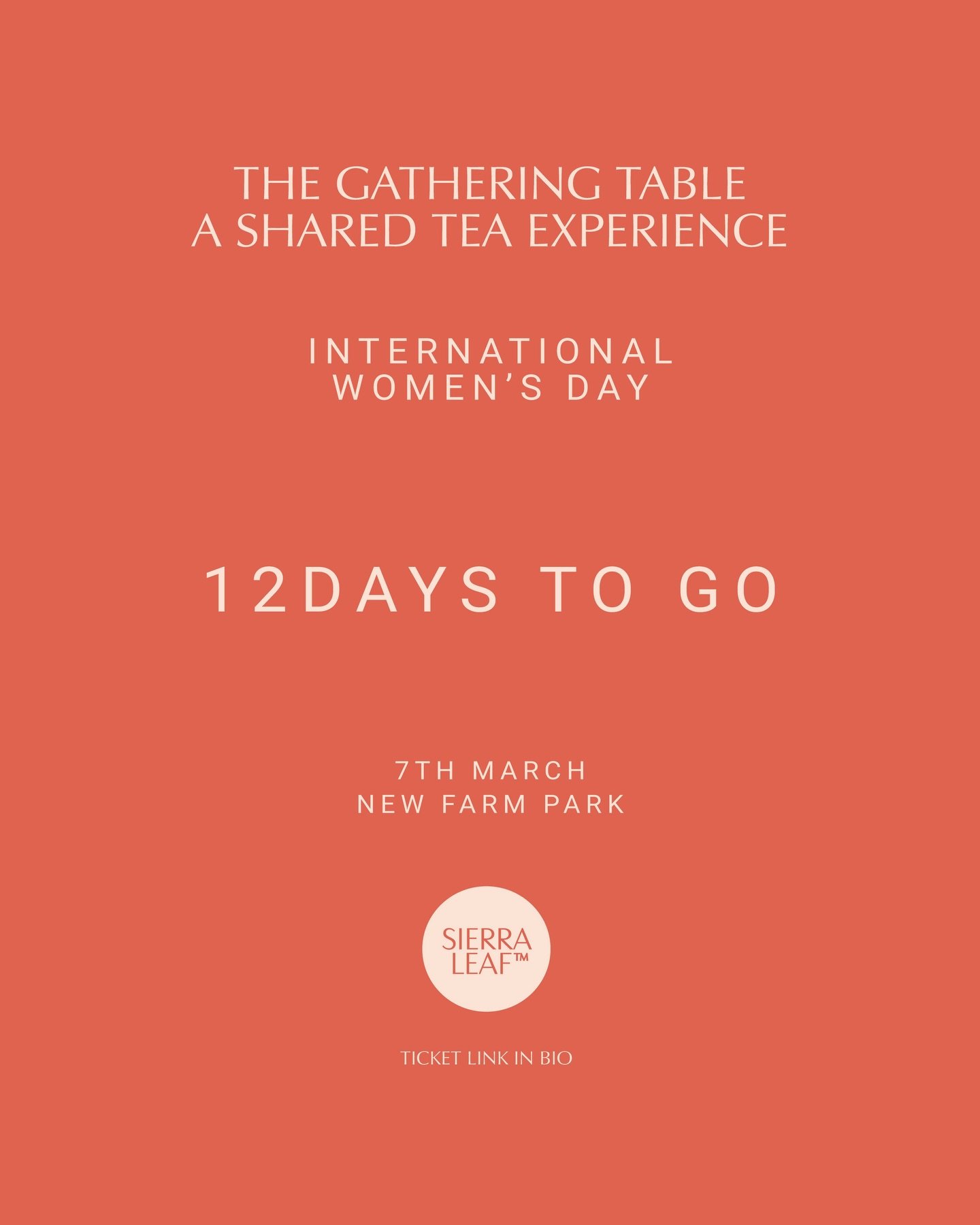 🌸 Hello BRISBANE 🌸
Only 12 Days to go until the Gathering Table International Women&rsquo;s Day event. 

All welcome. Young, mature, single, coupled, looking for friendship, looking for network or to be inspired. 

A seat at the table. A cup of tea