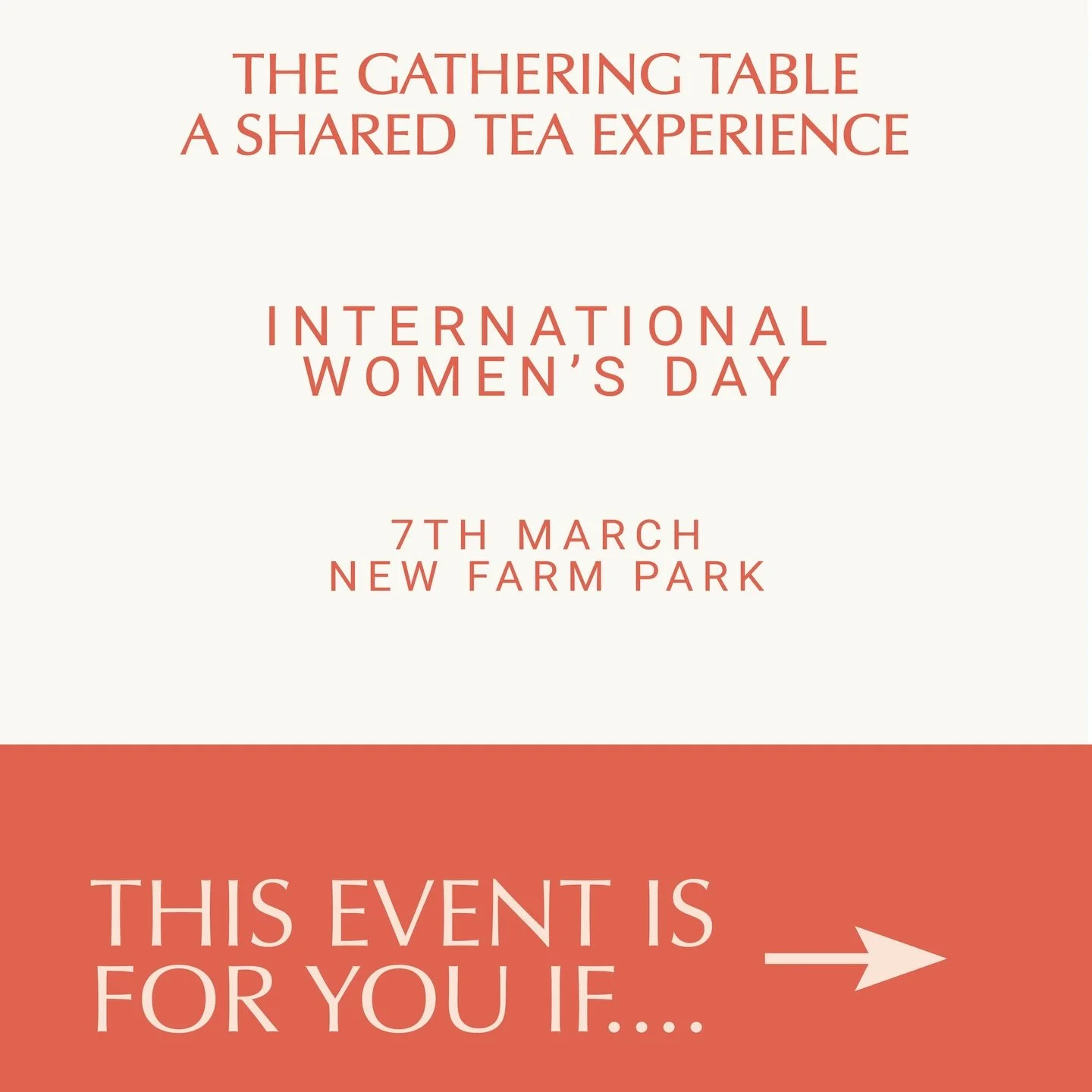 The Gathering Table International Women&rsquo;s Day Limited seats remaining 🤍 Tickets via link in bio.