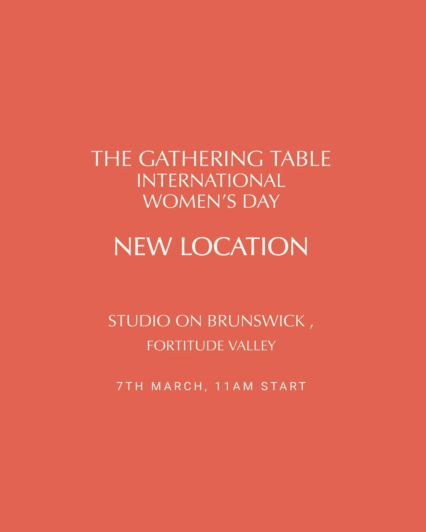 Due to the wet weather forecast, we&rsquo;ve moved our gathering to a beautiful indoor space very close to the original location so we can enjoy the day comfortably.

All guest should have received details of the event and the new address via email. 
