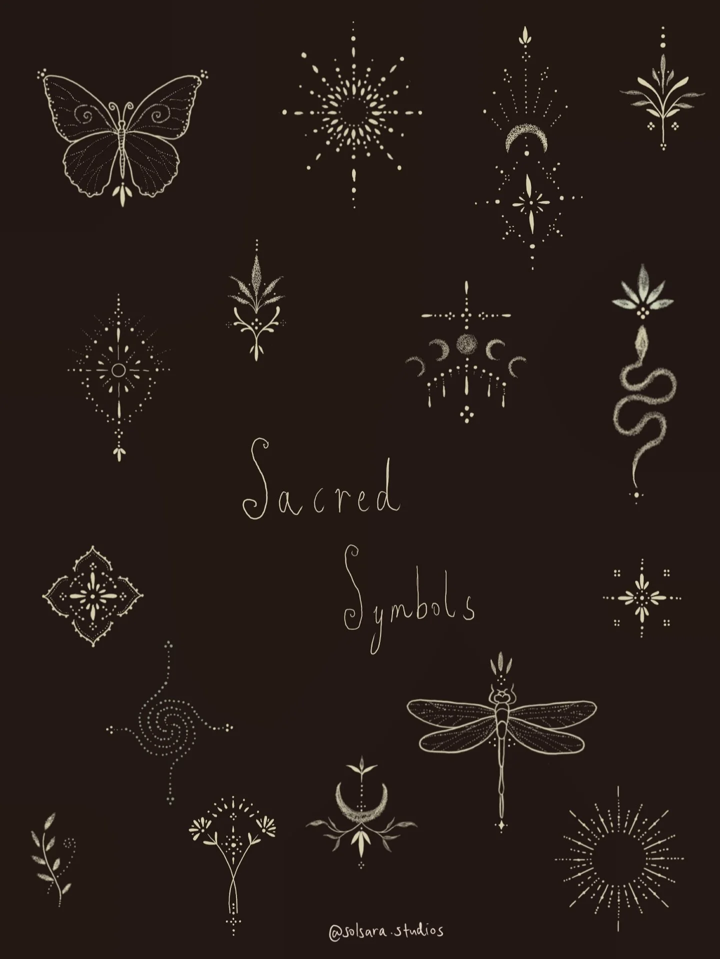 Sacred Symbols ✨
A special end of year-only offering ~ a collection of small ornamental and totem designs, each carrying their own intention and quiet power.

For the remaining days of this year, these pieces will have a smaller energy exchange as a 