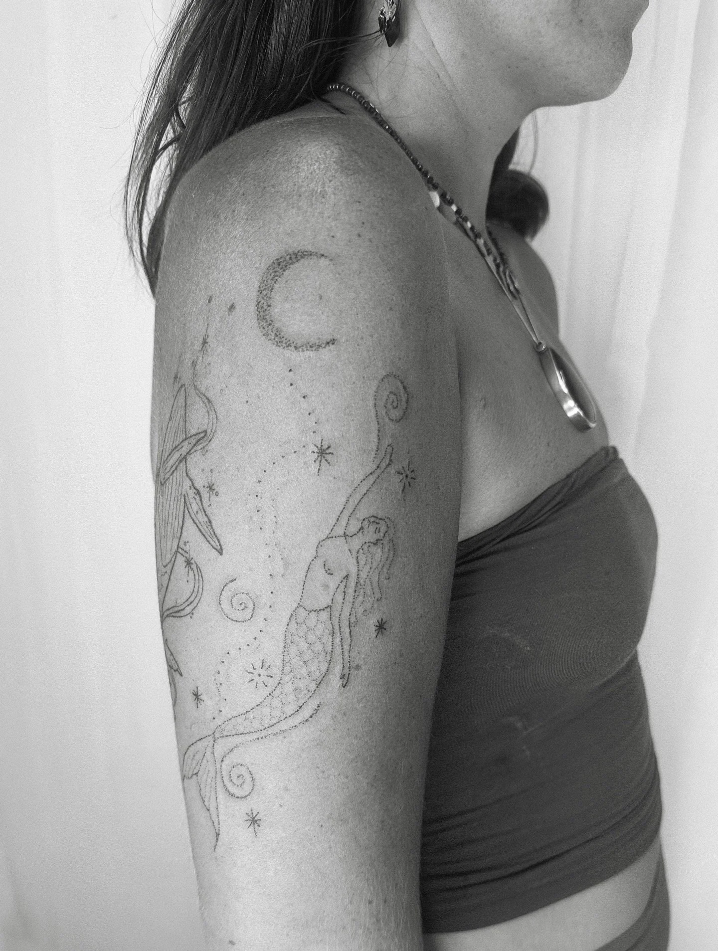 A mix of recent custom and flash hand poke tattoos ✨🤎🐚🌿