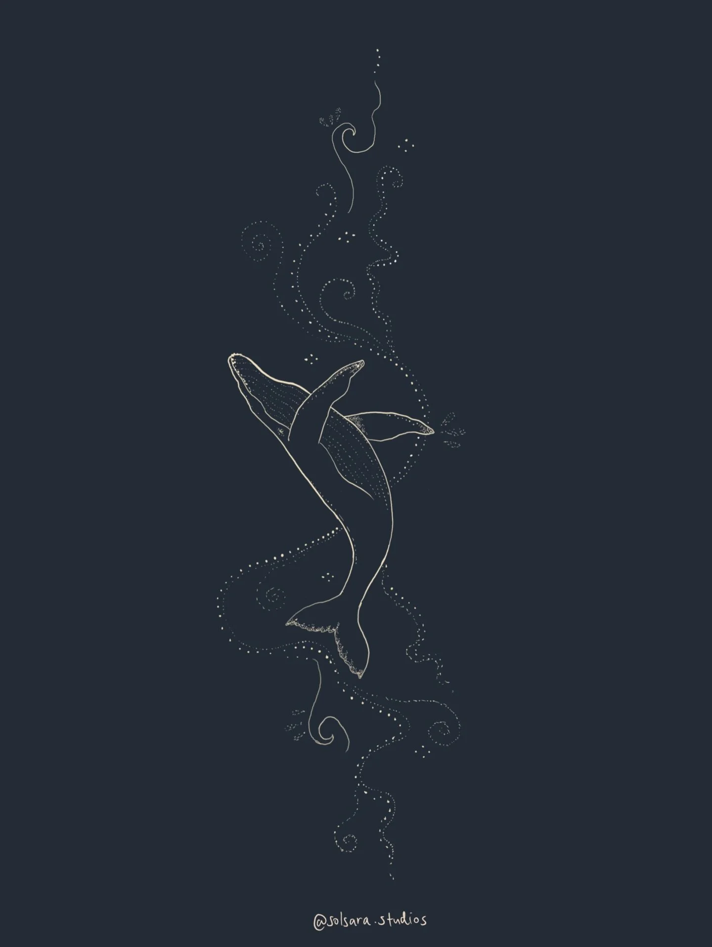I have a long list of design ideas that don&rsquo;t relate to marine life I want to create.. but I just keep getting drawn to drawing more whales. They are my favourite, so that&rsquo;s probably why! 🐋✨🩵

Non-repeatable flow design available to be 