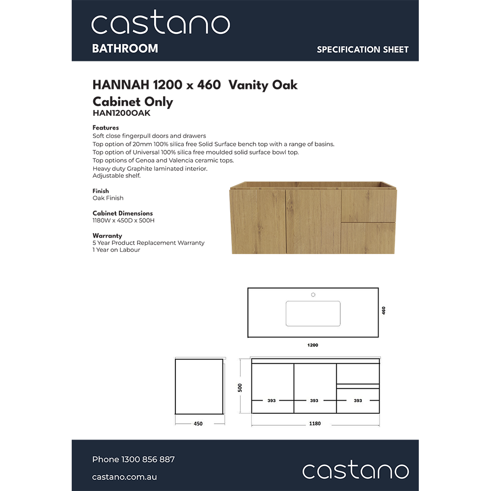 HAN1200OAK Hannah 460mm Full Depth Vanity.png