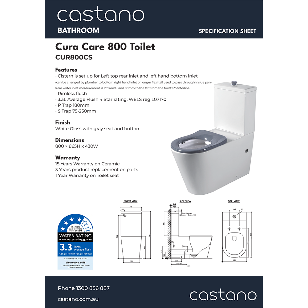 CUR800CS Cura 800 Care Rimless Back to wall suite toilet.png