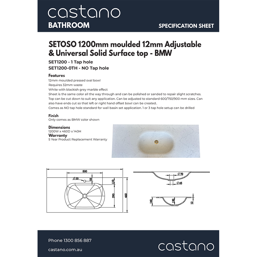 SETOSO 1200mm moulded 12mm Adjustable & Universal Solid Surface top.png