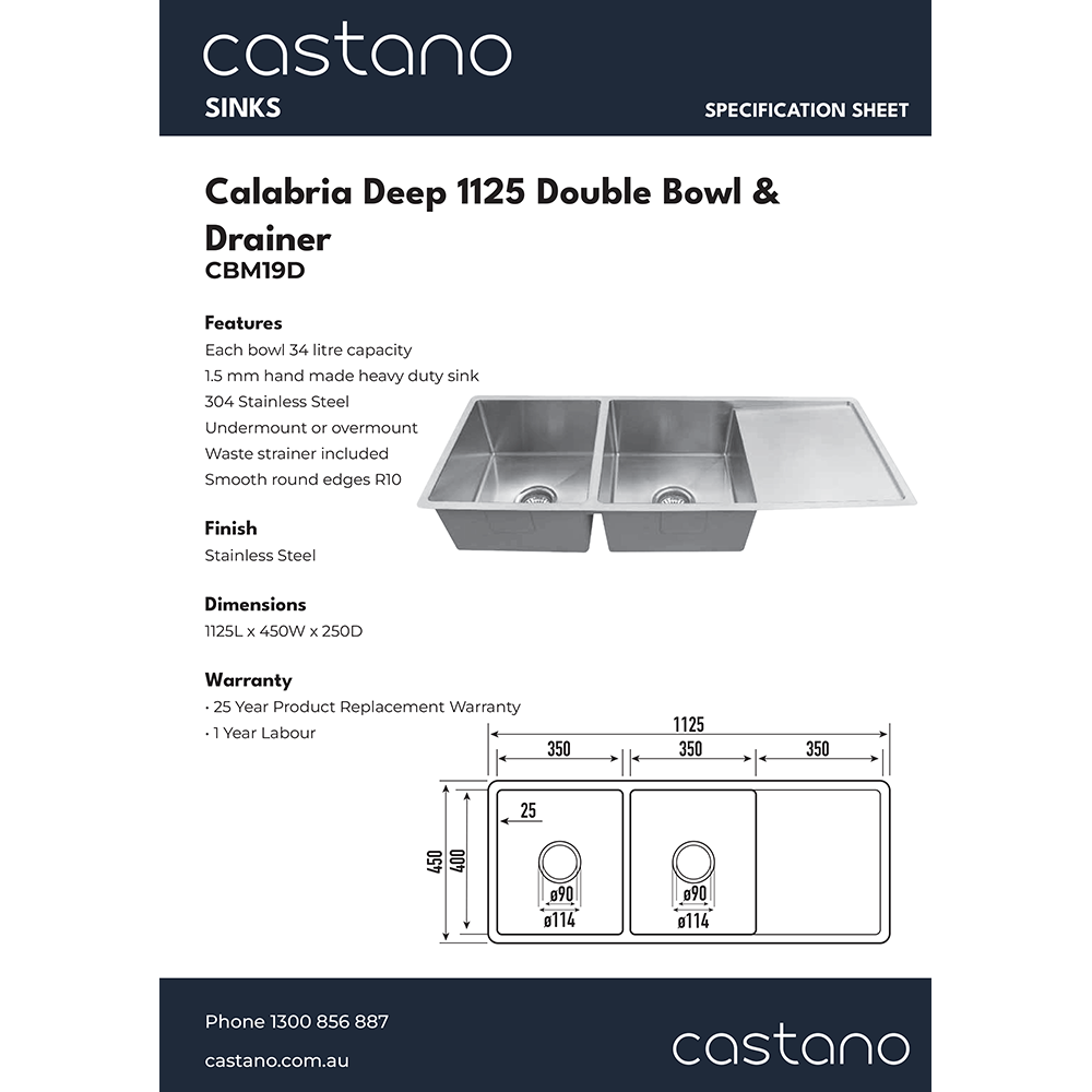 CBM19D Deep Calabria 1125 Double Bowl & Drainer.png