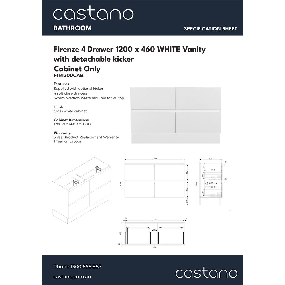FIR1200CAB 1200 Firenze 4 Drawer vanity.White.png