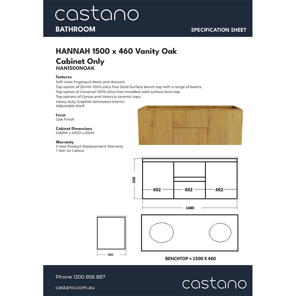 HAN1500NOAK Hannah 460mm Full Depth Vanity.png