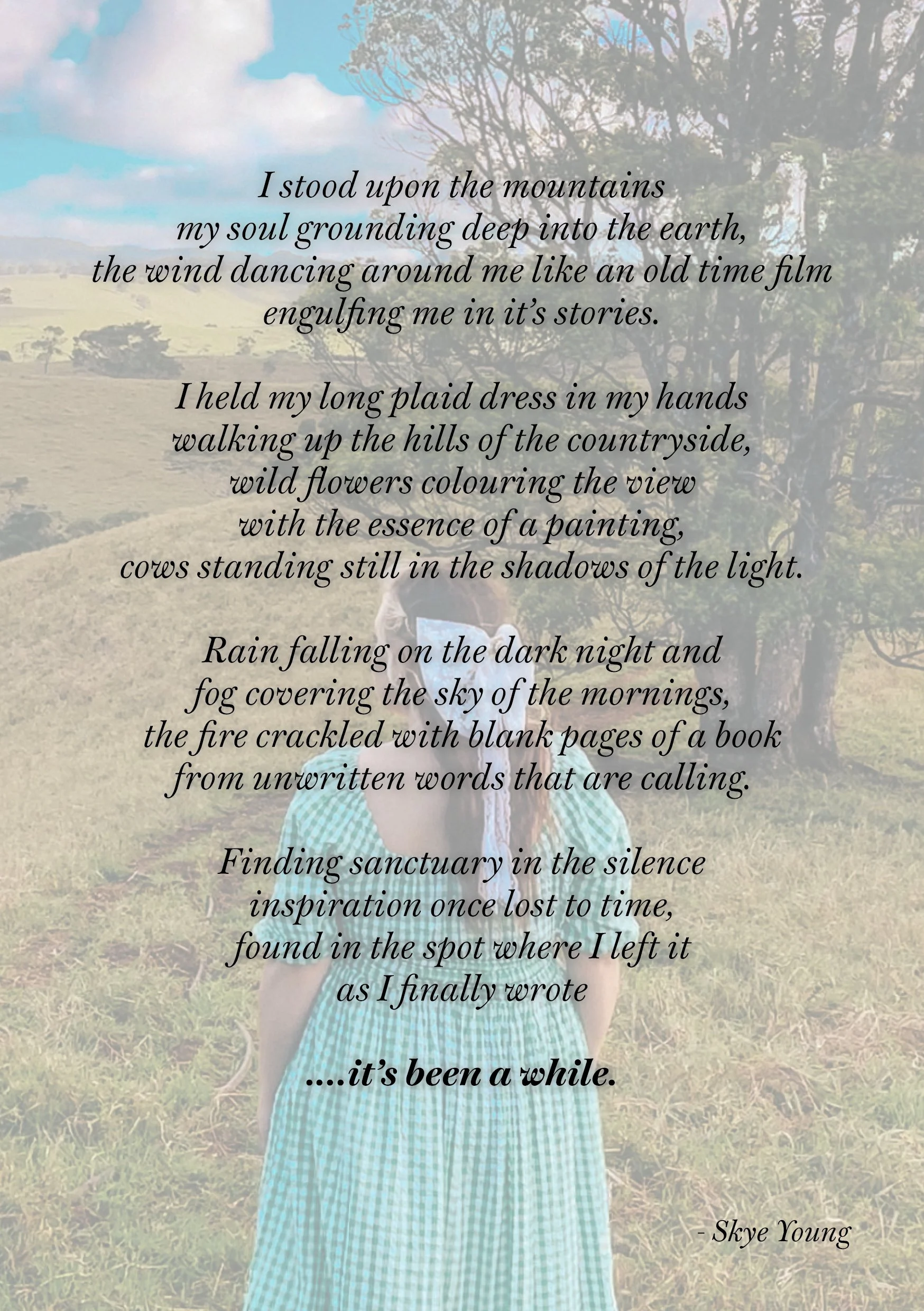POETRY PRINT - 'INSPIRATION ONCE LOST TO TIME'