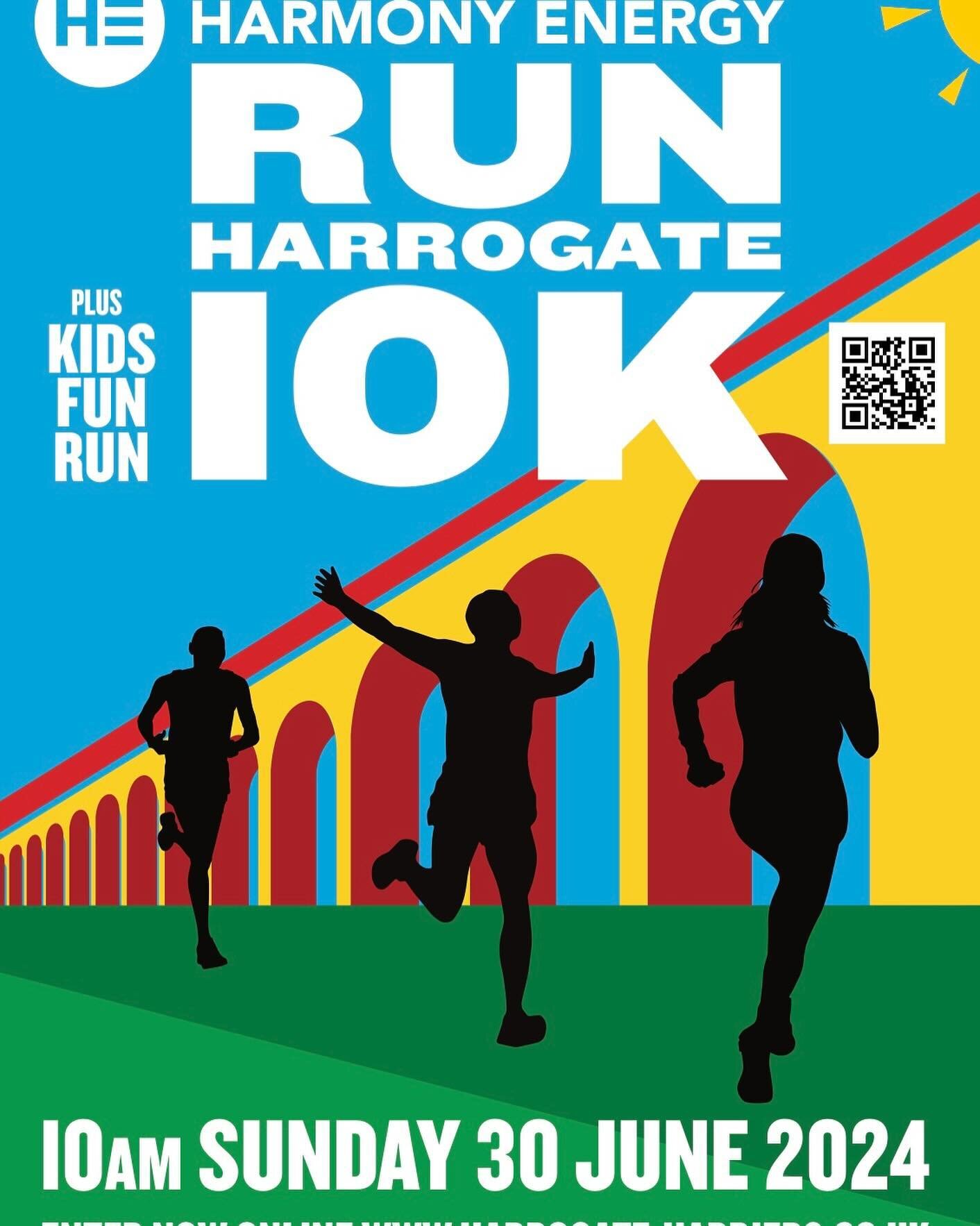 New posters! Keep your eyes peeled on your run 🏃🏻&zwj;♀️ work 🏢 or trip to the chippy 🎣 #runharrogate10k 

And yes, today is a great day to get your entry in ✔️