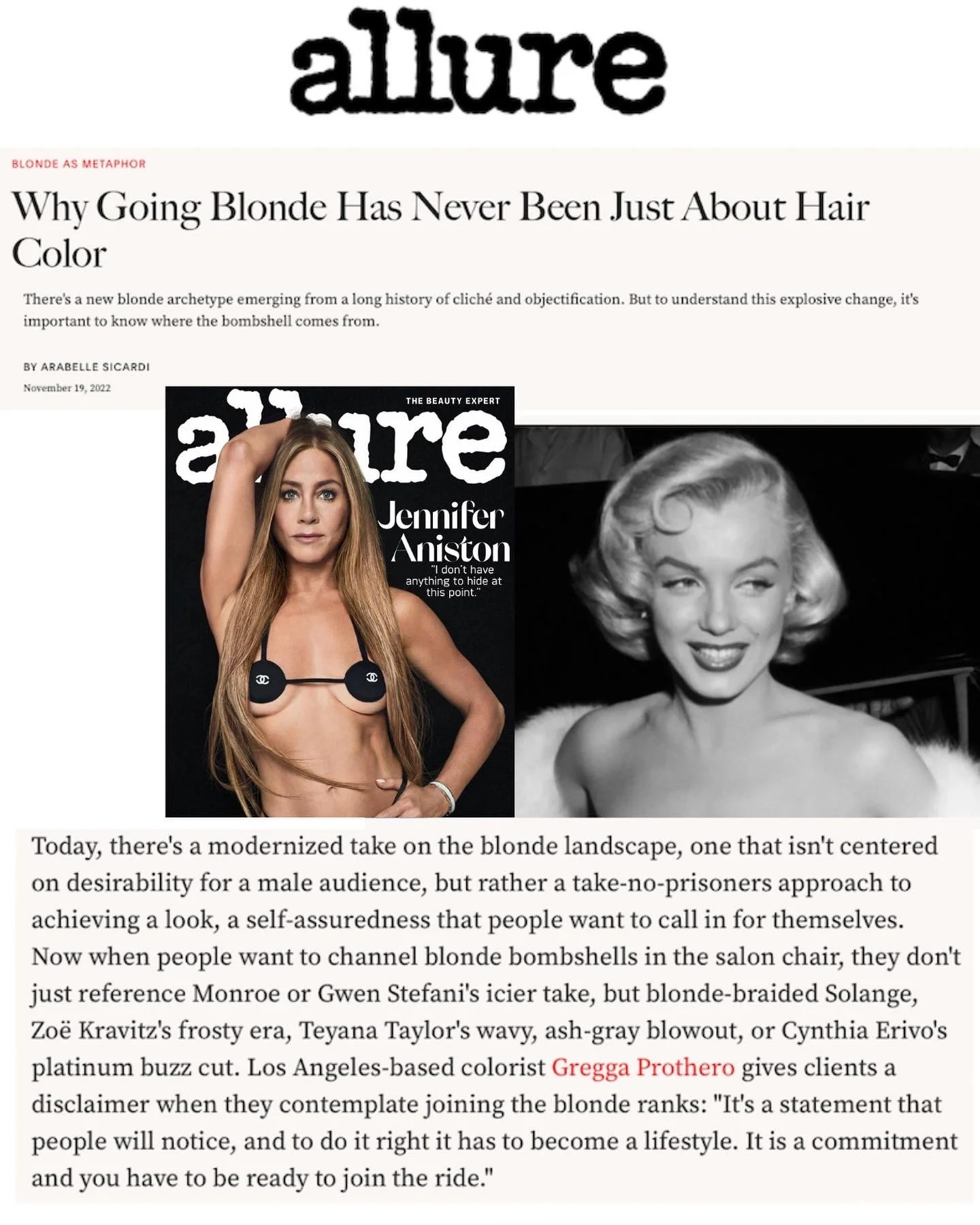 The very LAST printed copy of Allure before going all digital. I was fortunately to be able to contribute to this article on page 89.