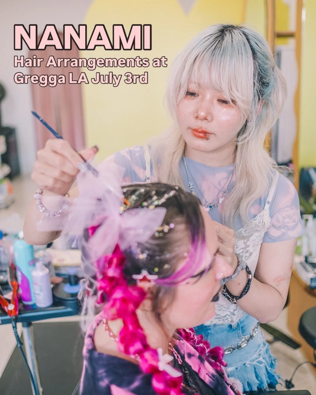 On July 3, the iconic @nanamihair is returning to Gregga LA with her signature hairstyling 💫

🧷 Each look is custom-styled by Nanami and includes accessories you get to keep

📸 Swipe to see some of the unreal styles she created last time

💌 Want 