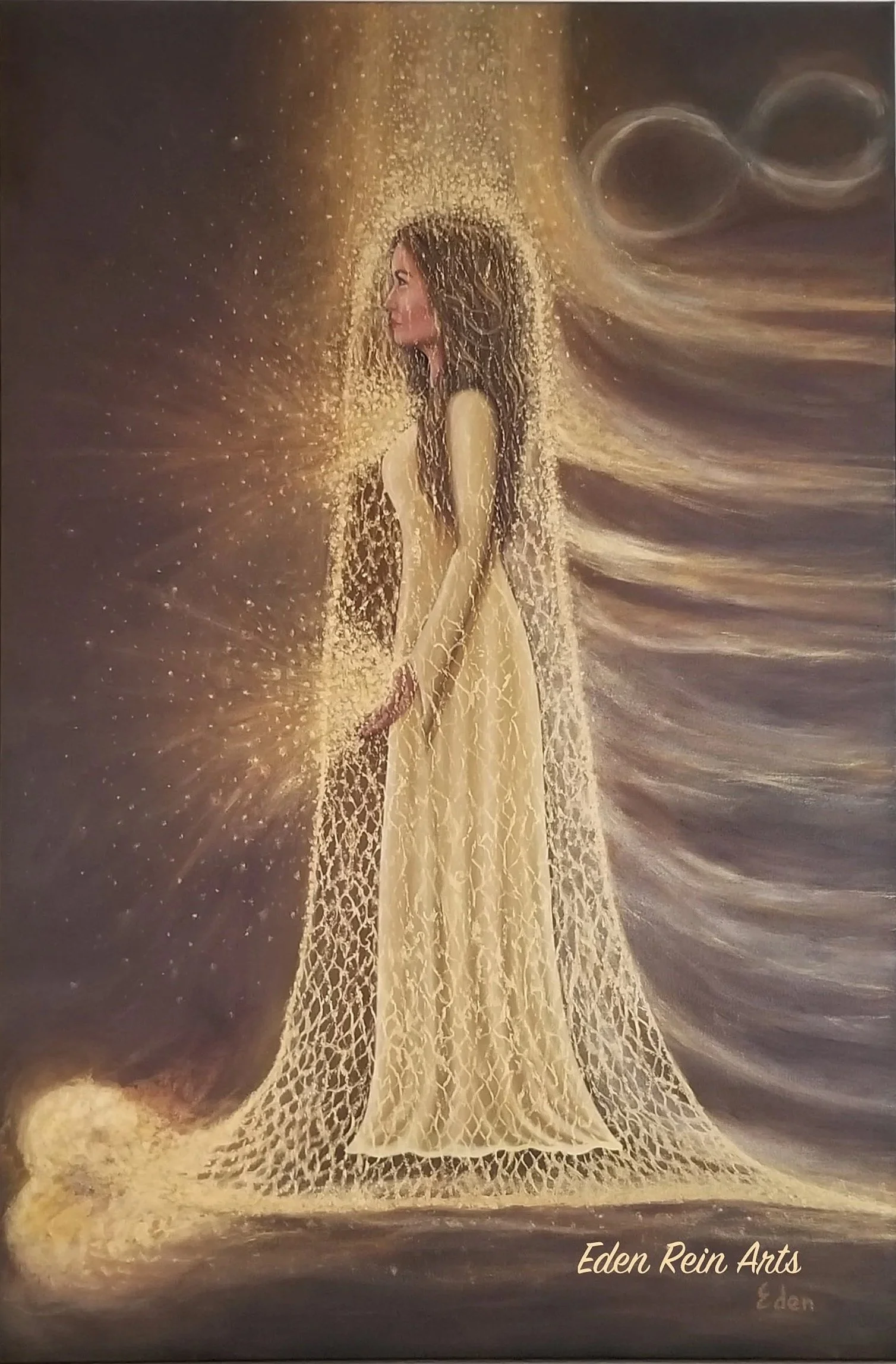 The Golden Veil - Custom Portrait of Dr. Angela Kung