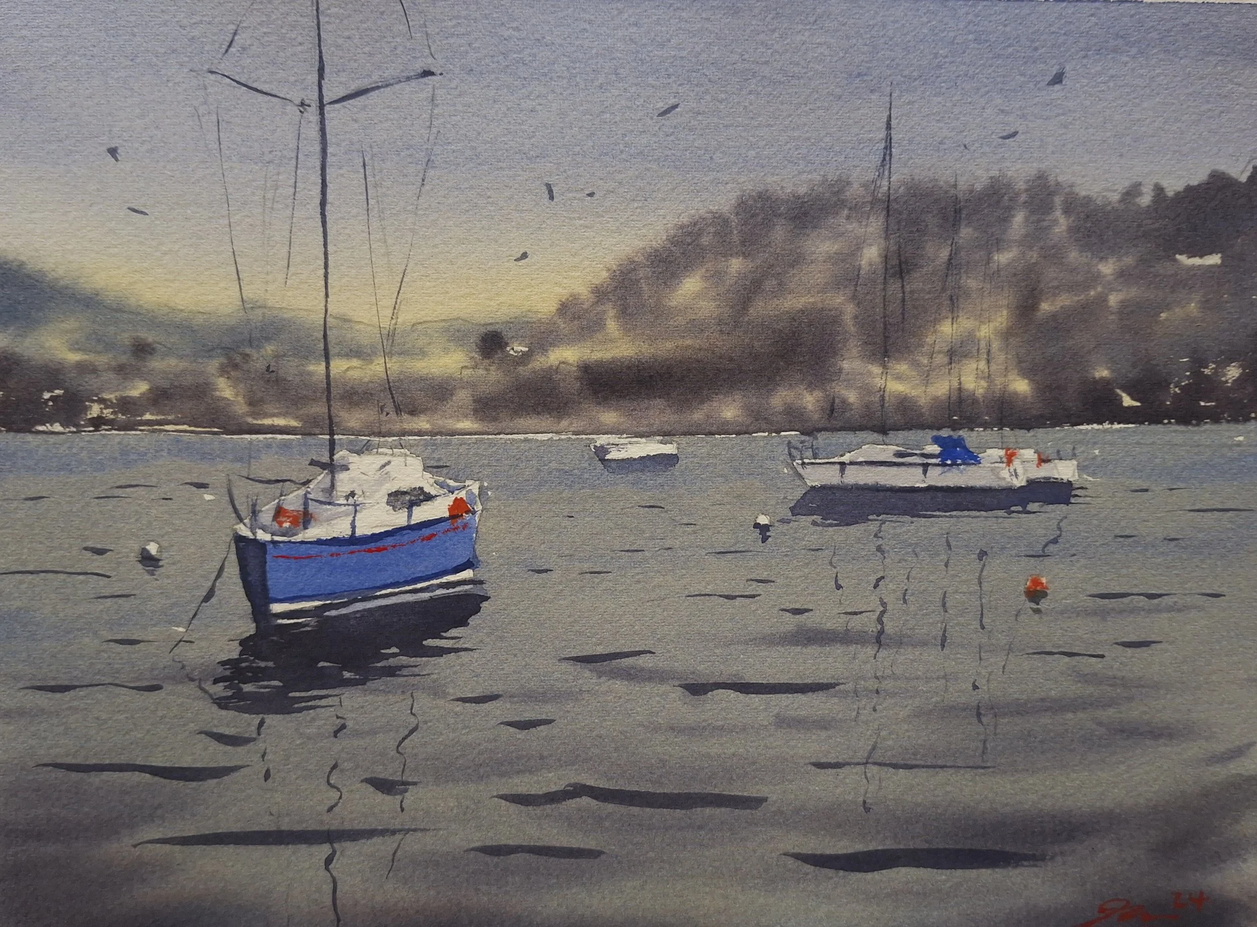 'Stillness On The Lake' - Small