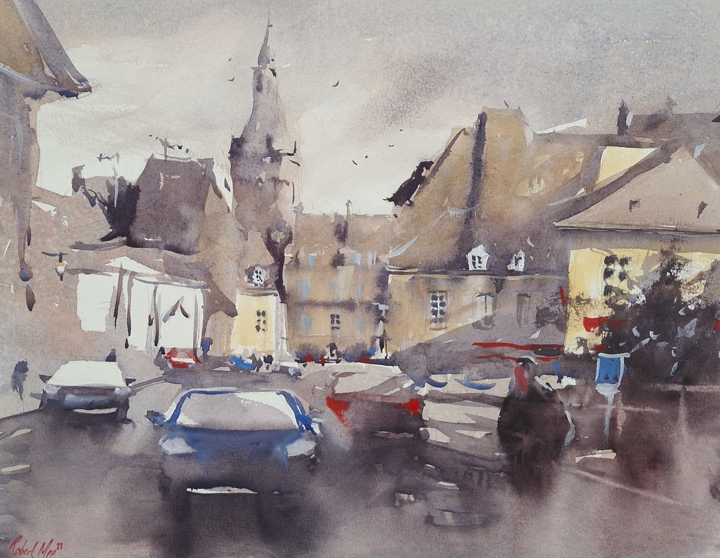 'Rain Across The Square'