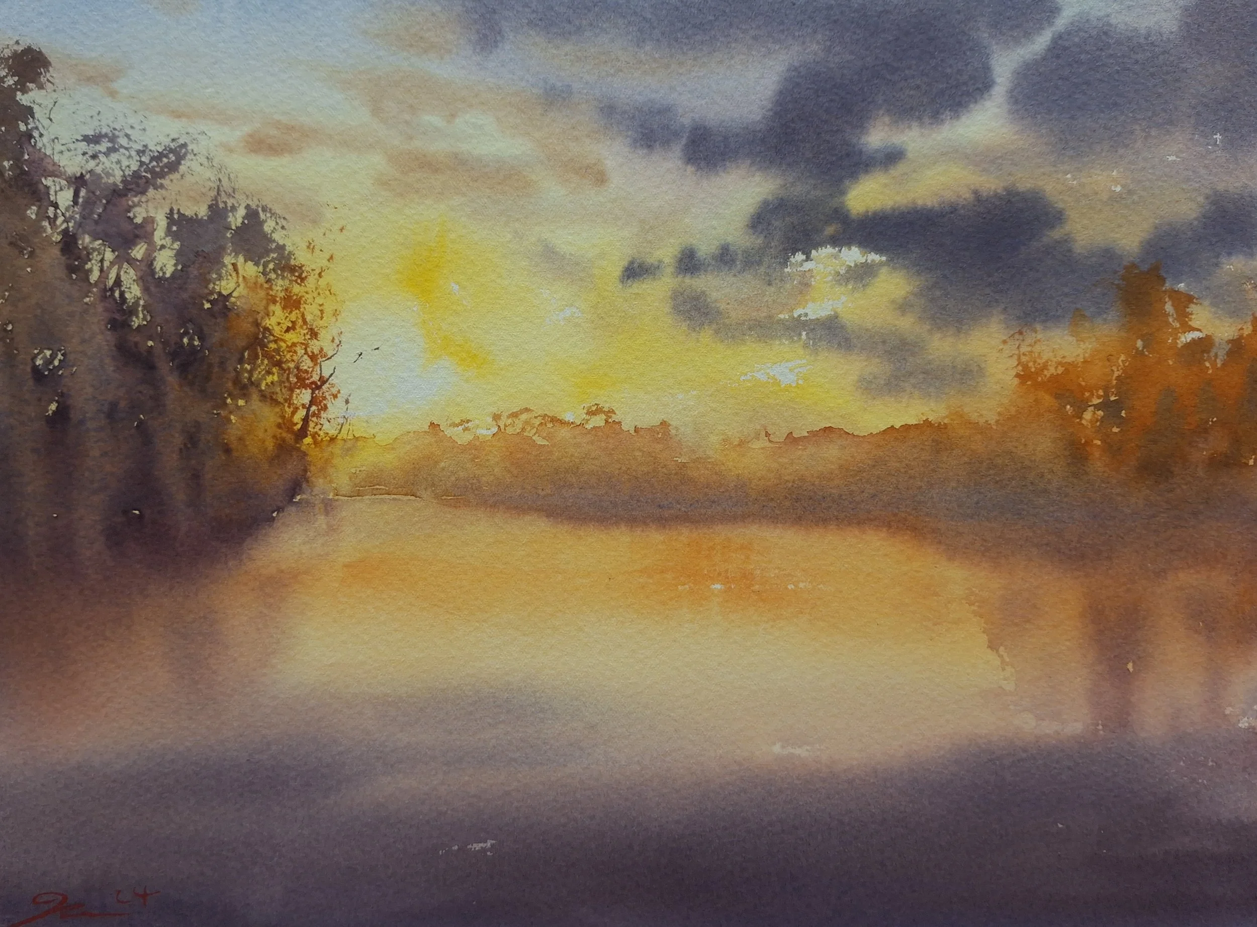 'Mist Over The Lake' - Small