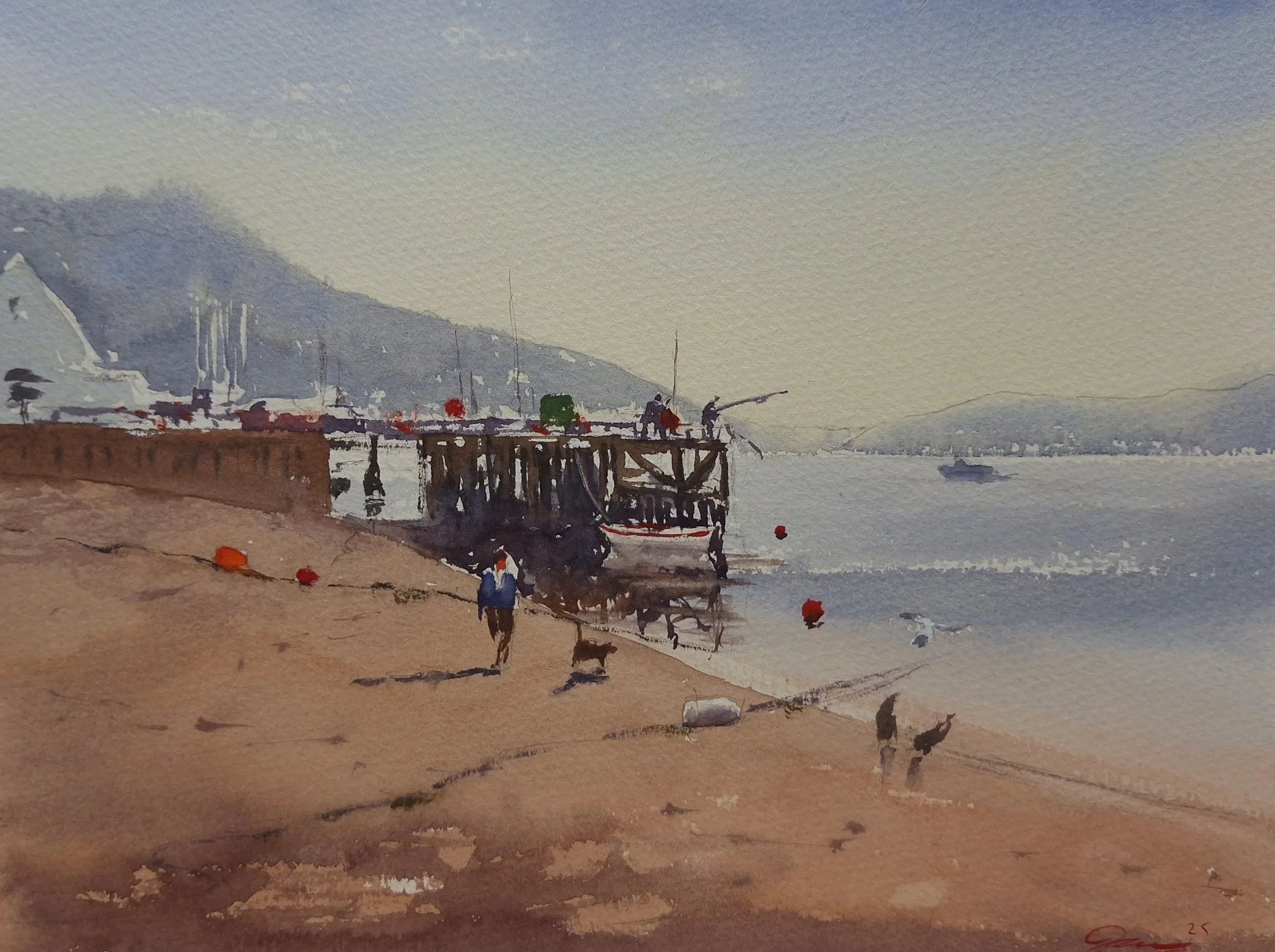 'Footsteps By The Sea' - Small