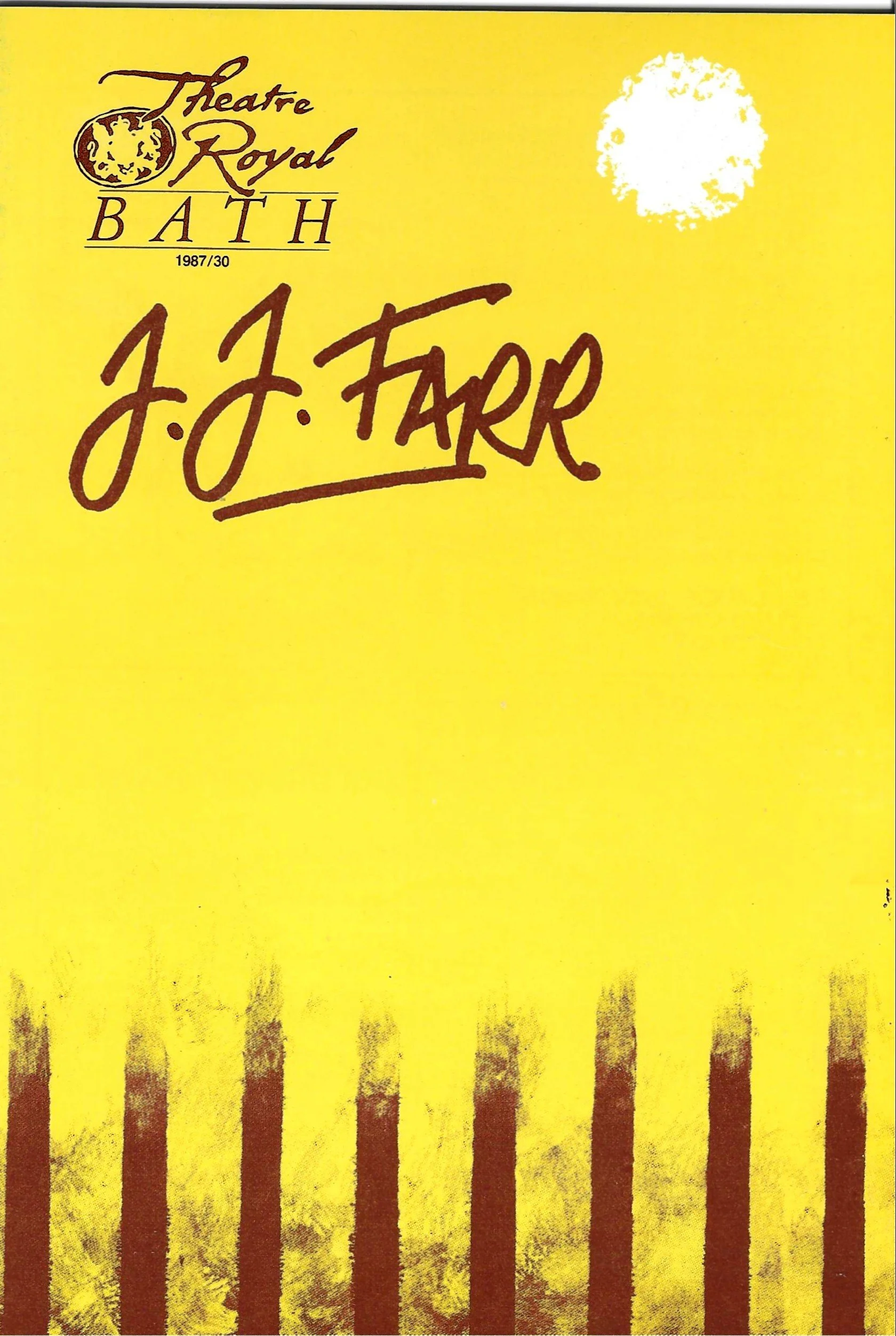 J J FARR - 1987 - THEATRE ROYAL BATH - ALBERT FINNEY - TREVOR  PEACOCK - DUDLEY SUTTON