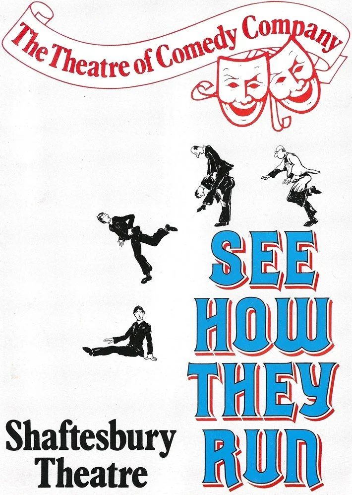 SEE HOW THEY RUN - 1990 - SHAFTESBURY THEATRE - MAUREEN LIPMAN - BILL PERTWEE - PETER BLAKE