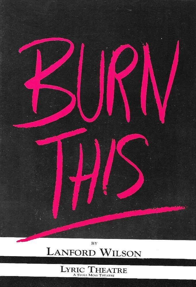 BURN THIS - 1990 - LYRIC THEATRE - JOHN MALKOVICH - JULIET STEVENSON - MICHAEL SIMKINS