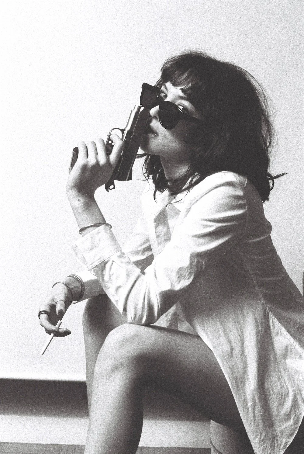 Photographie le dodger photographe photos paris noir et blanc Dodge Fiction gun silence.JPG
