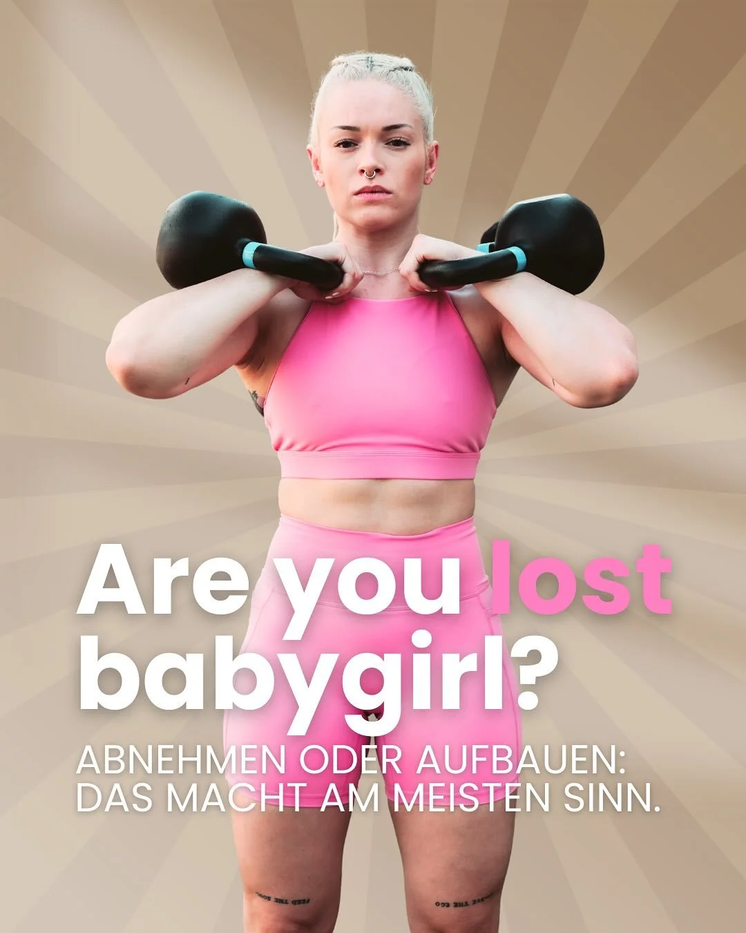 Are you lost, babygirl? Dann lass mich dir helfen…
Alles gleichzeitig wollen 🟰 Eierlegende Wollmilchsau. 🐽🥚🐑
Je nach Ausgangslage musst du ehrlich mit dir selber sein und einen klaren Fokus setzen.
➡️ Dein Körperfett hat sich nic