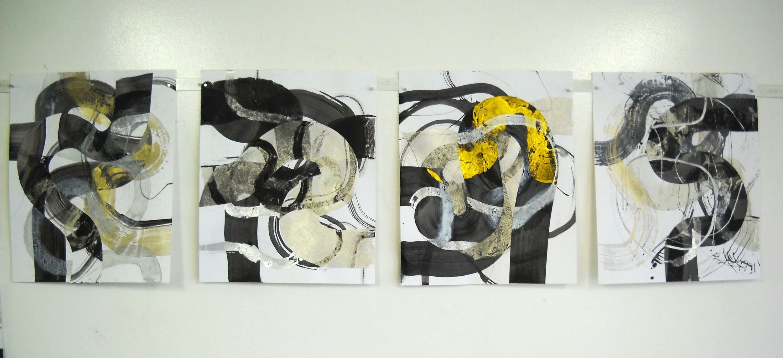 Untitled (Chodikee) - Encaustic monotype and ink on Bristol board (24" x 19" x 4), 2024