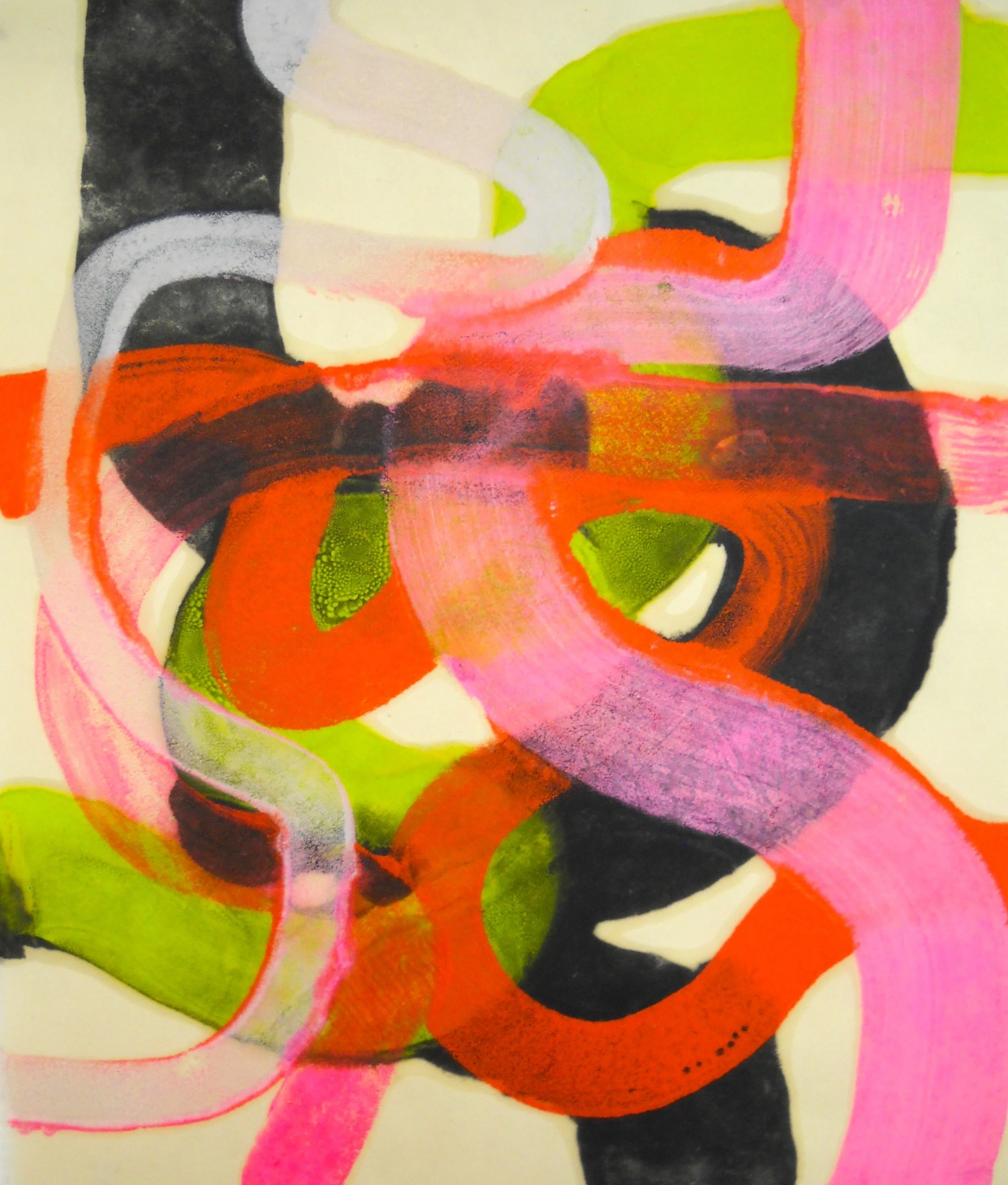 Untitled (Chodikee) - Encaustic monotype on kitakata paper (20" x 16"), 2024