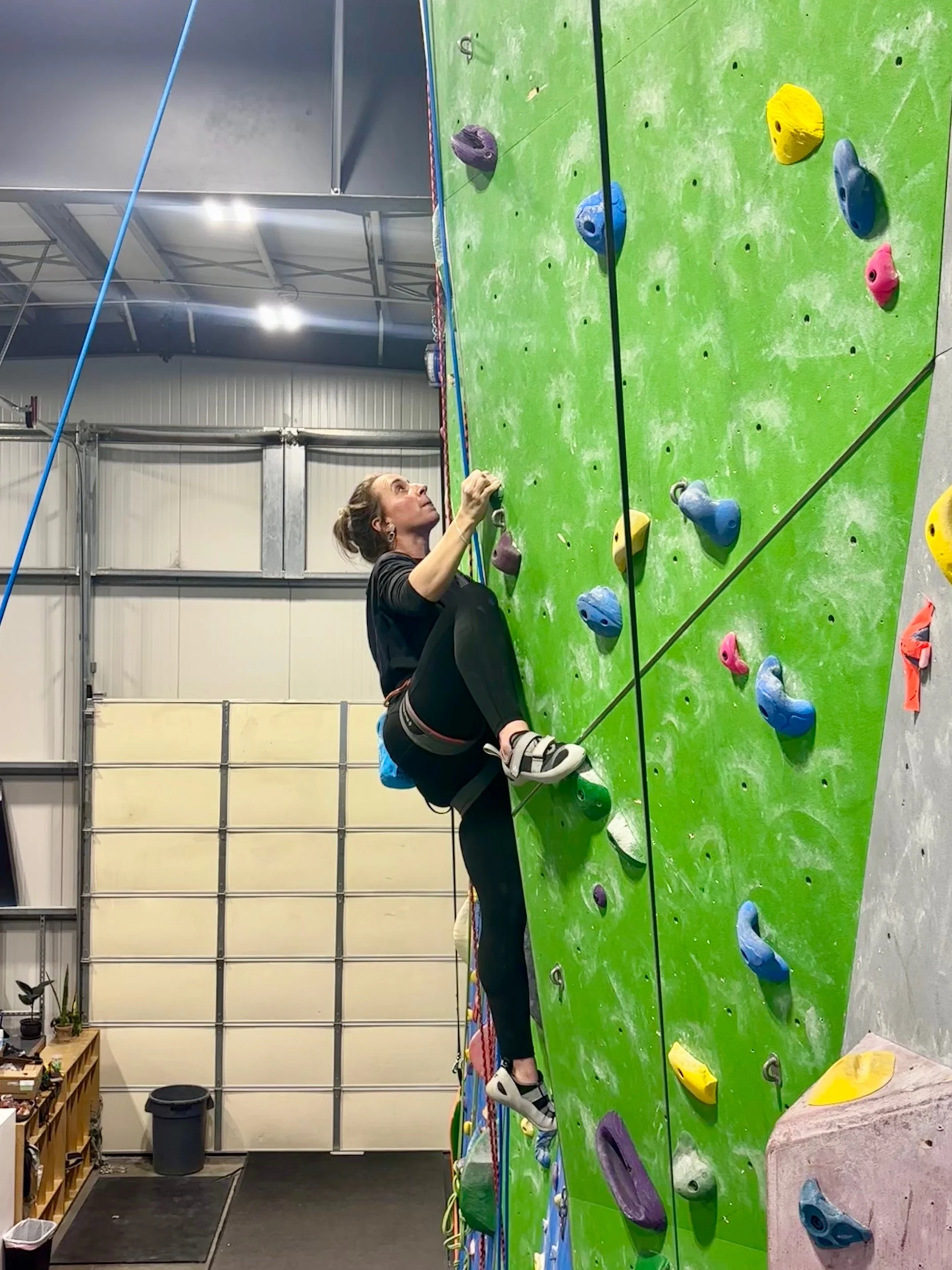 woman climbing