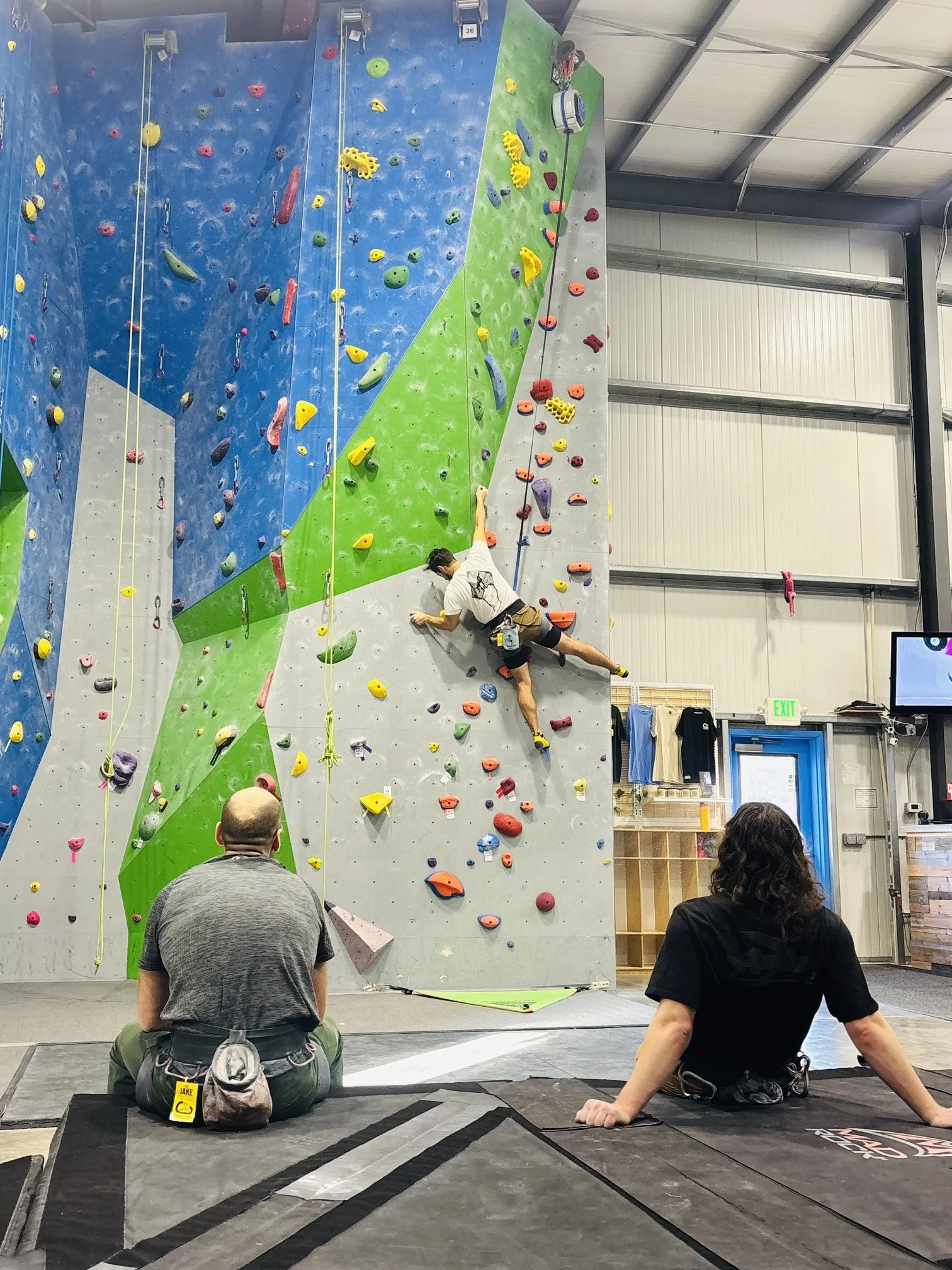 watching a climber
