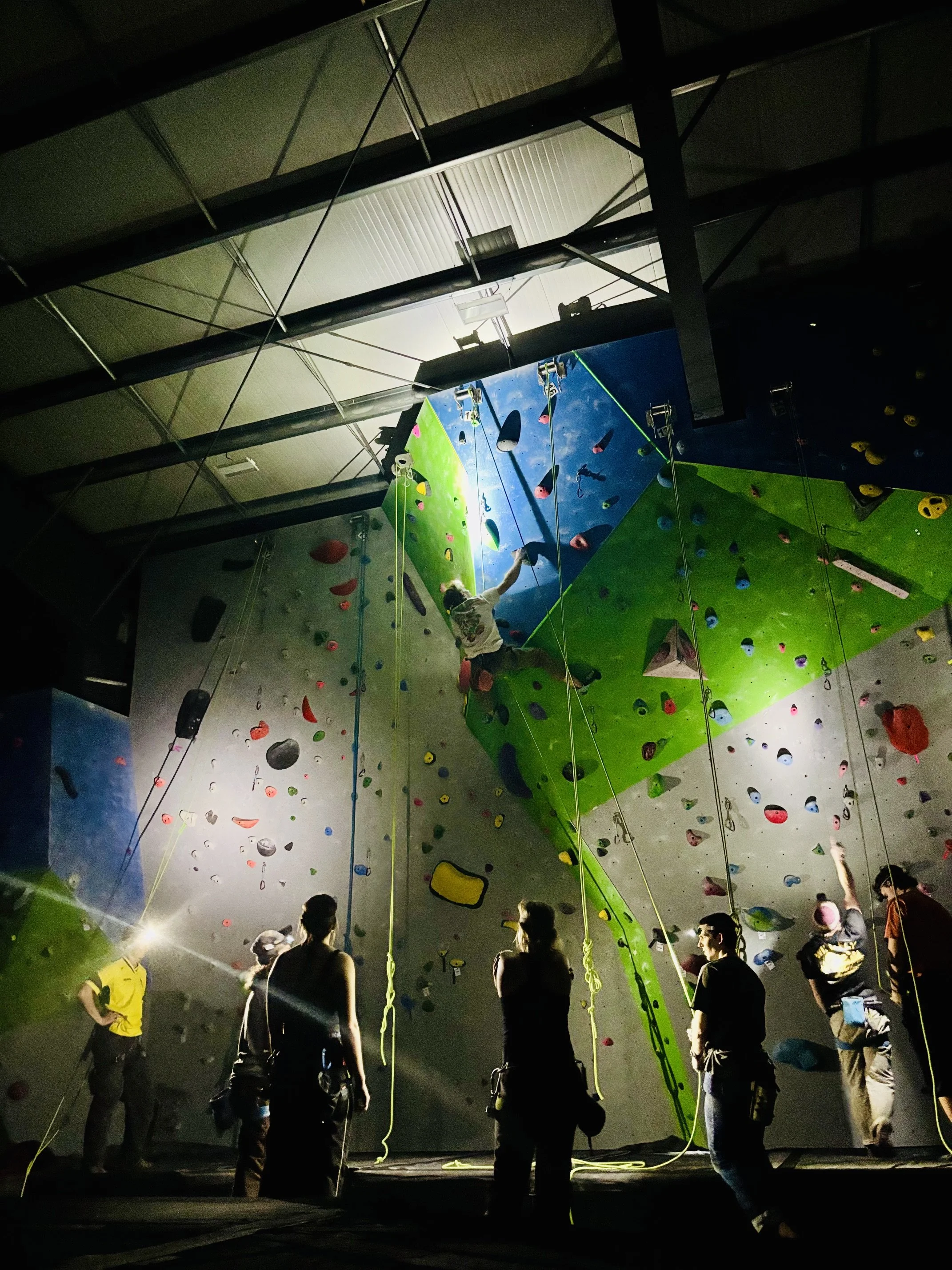 head lamp climb night
