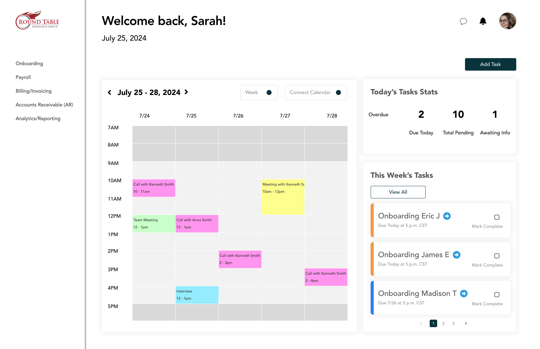 RT Employee Dashboard