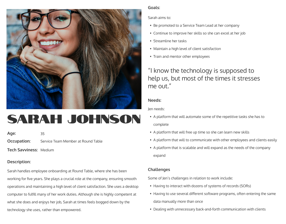 Service Team Member Sarah