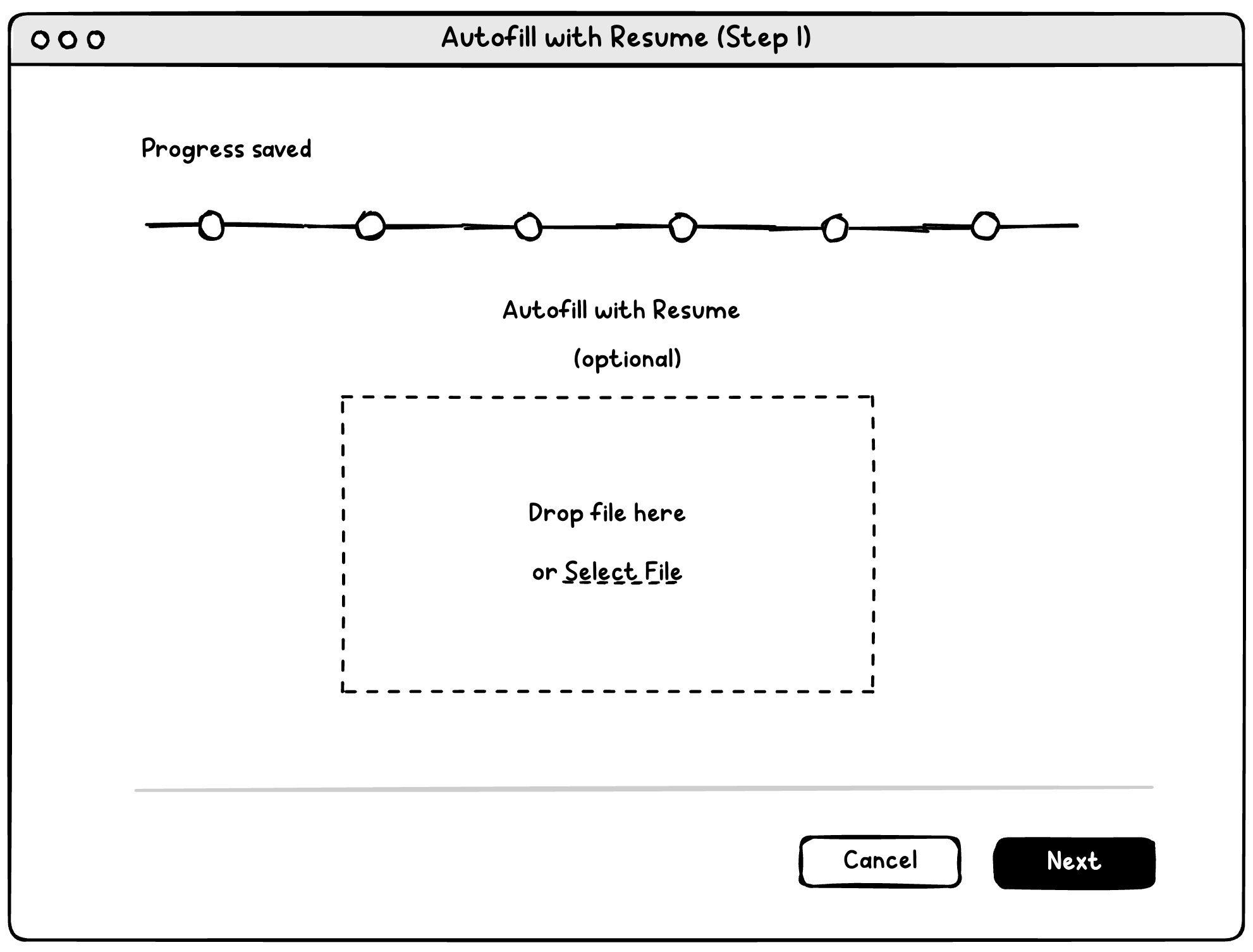 Upload resume if desired