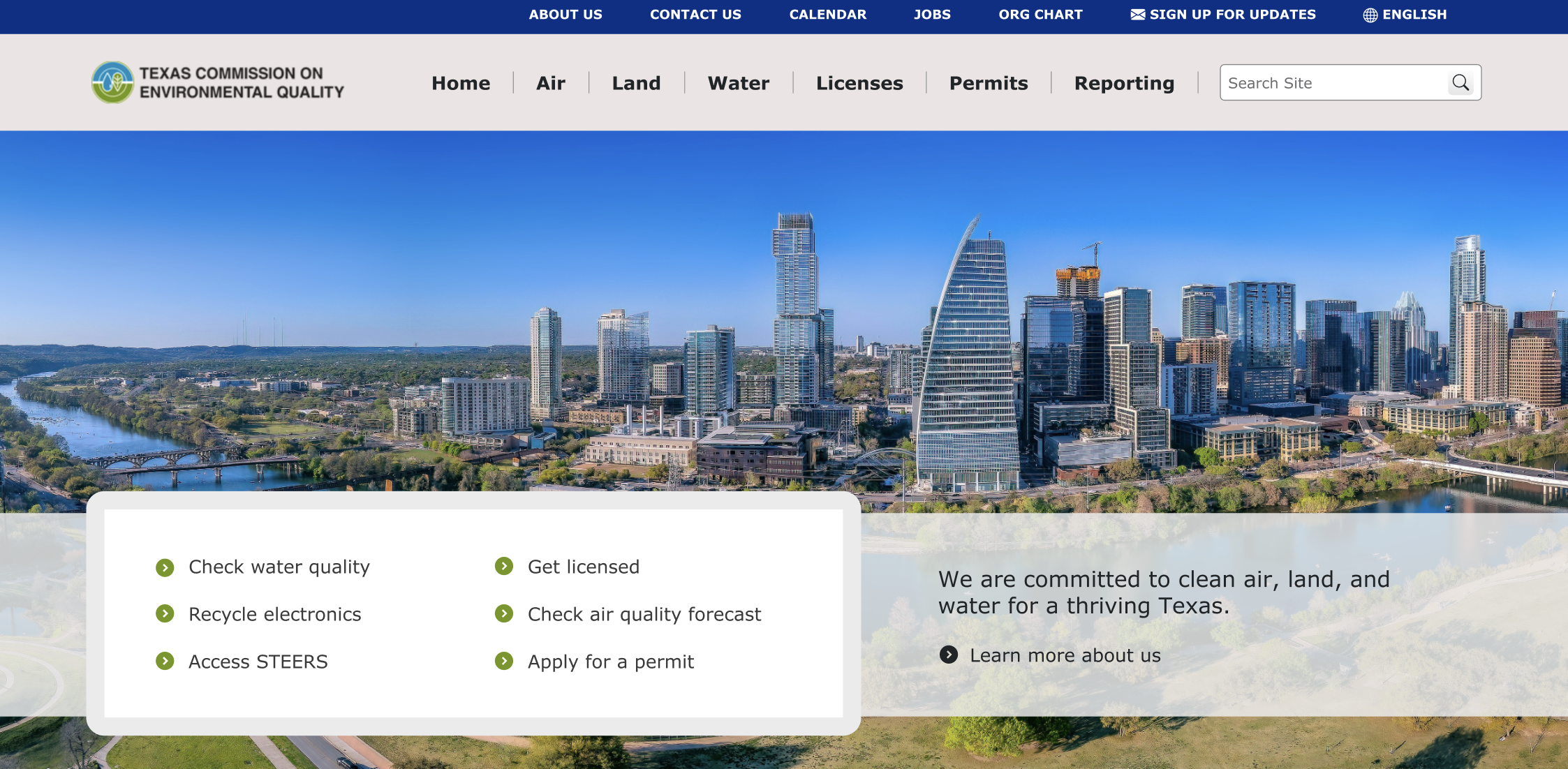 One recommendation featuring task list along with a short mission statement and link to the About page. We provided several wording options for the mission statement.