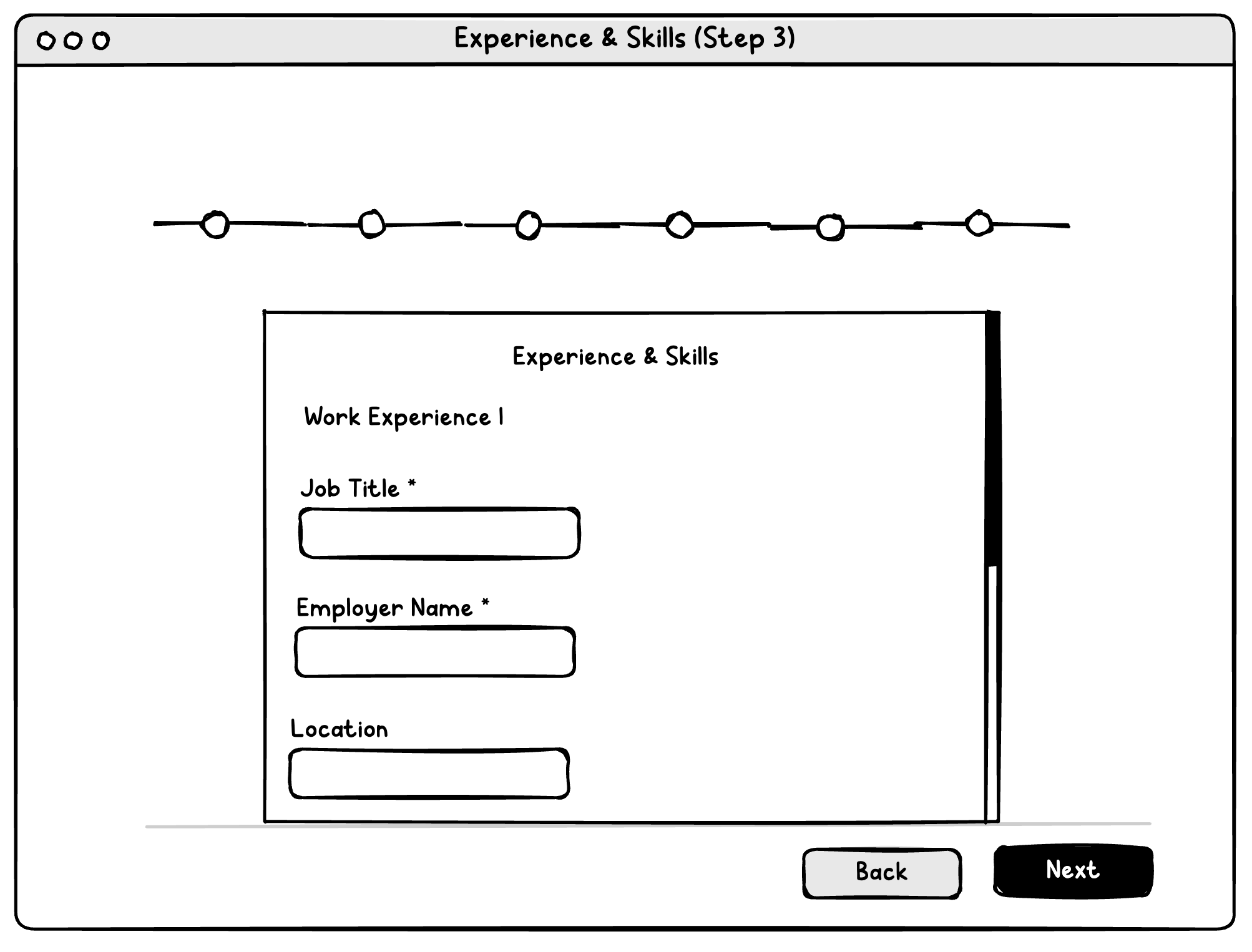 Combine experience, education/certifications, etc. into one simple step, eliminating fields like "Job Function" that will cause parsing issues.