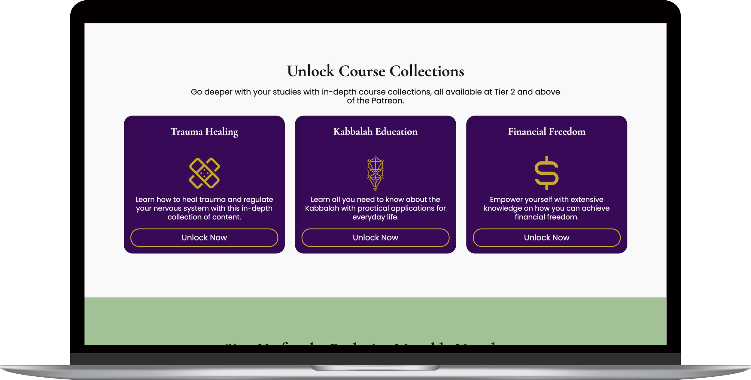 Content collections in Patreon are framed as Courses, supporting the brand's expansion.