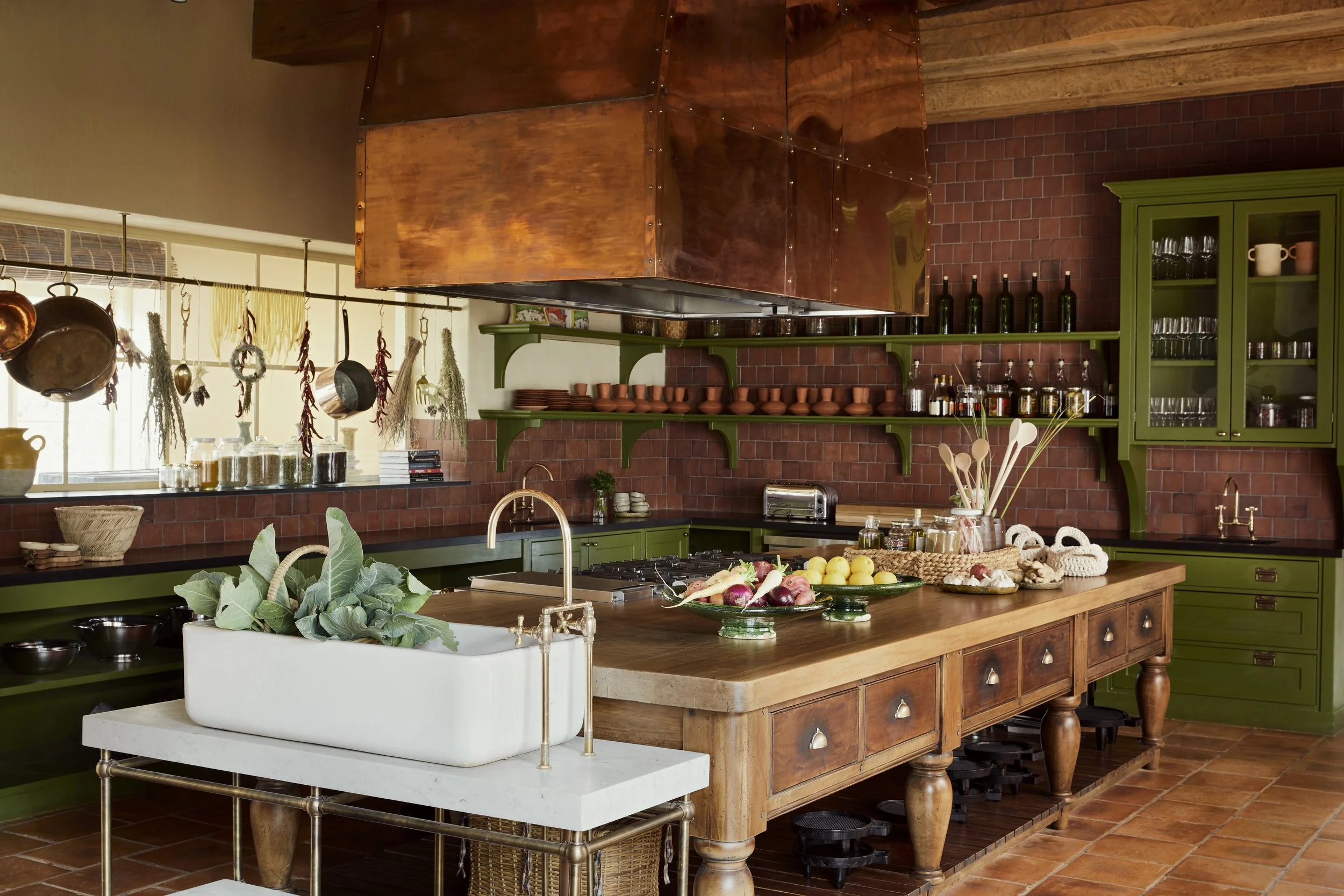 Kitchen with fresh food