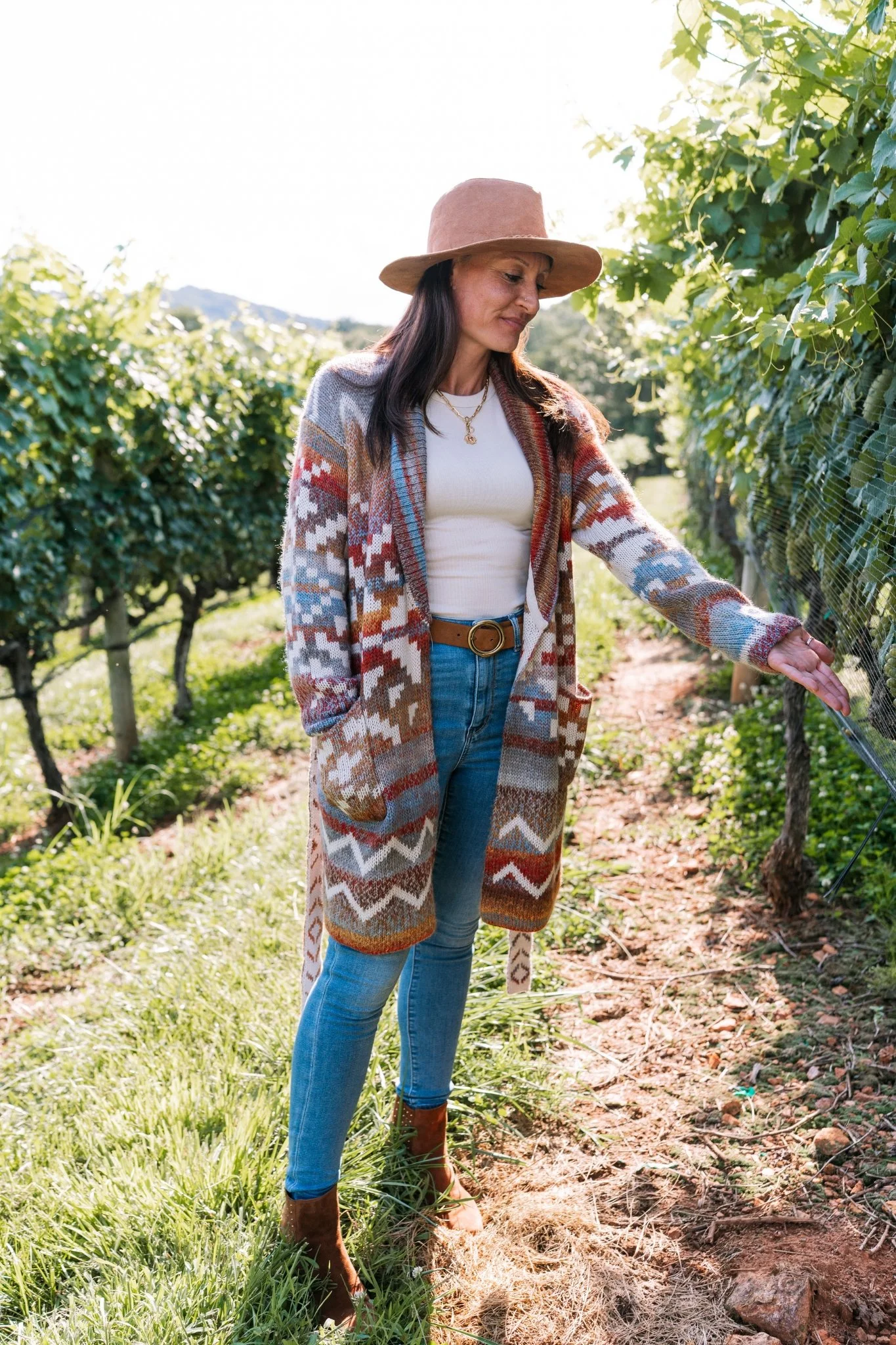 Katiya at a vineyard
