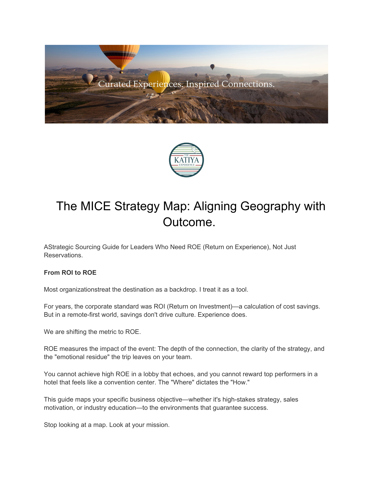 Image of the MICE Strategy Map PDF