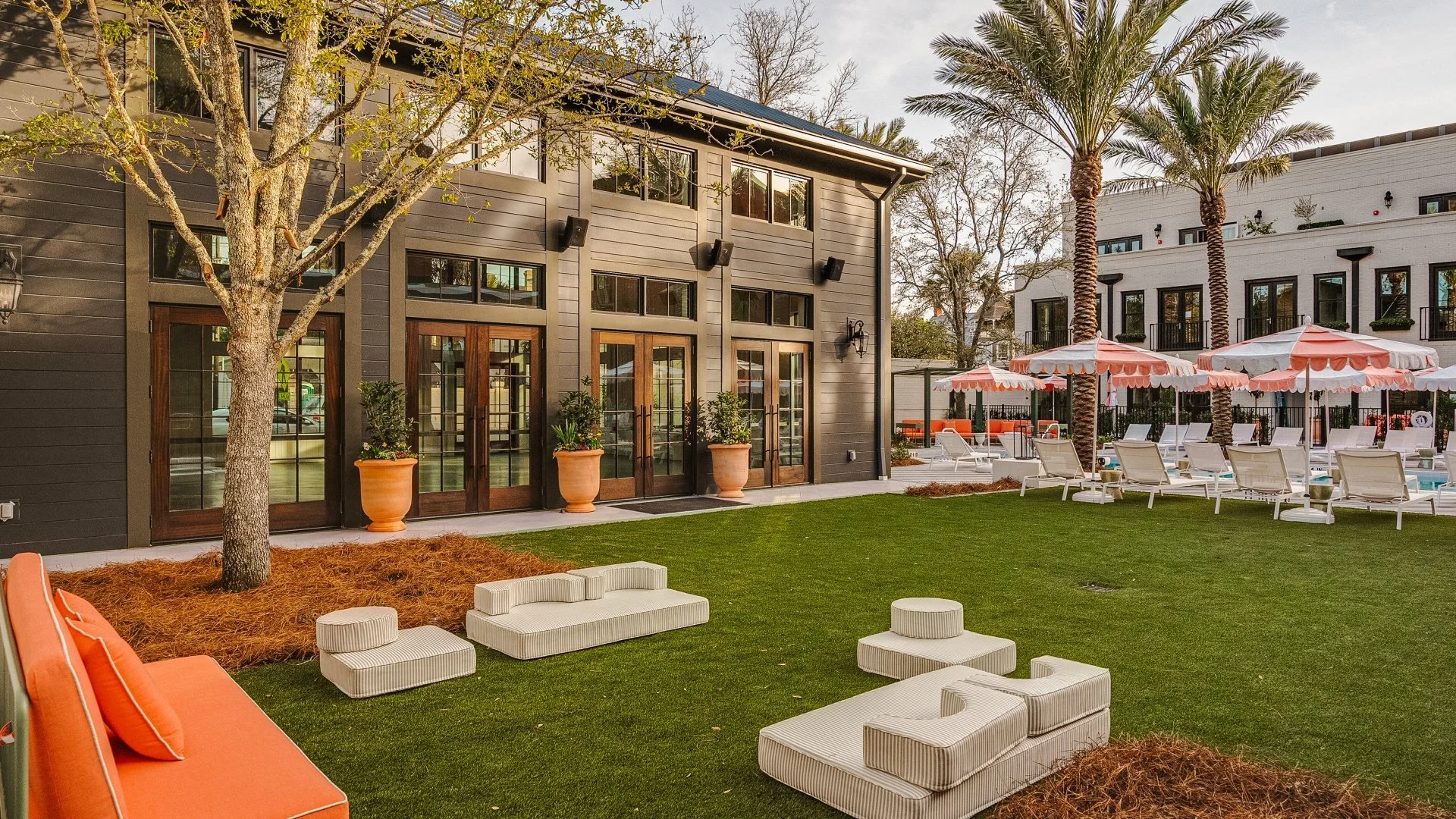 Outside of the hotel