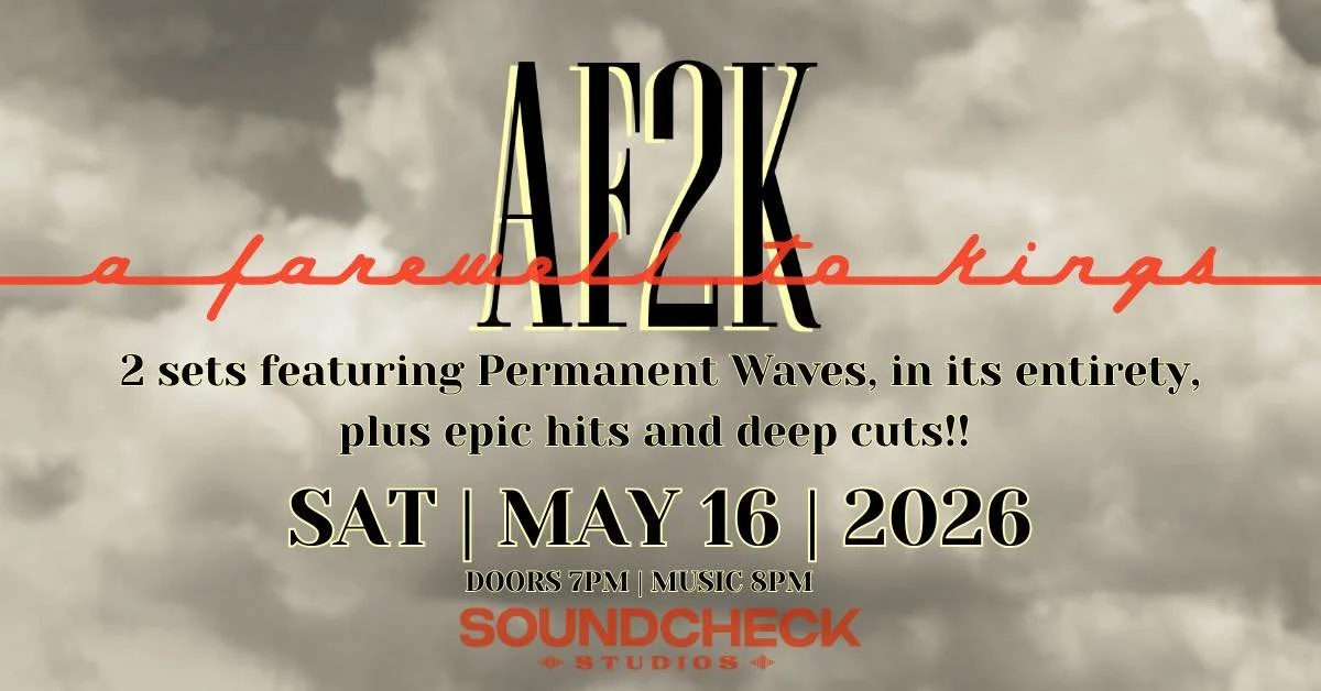 AF2K Live at Soundcheck Studios Pembroke MA May 16 2026 Rush Tribute live music
