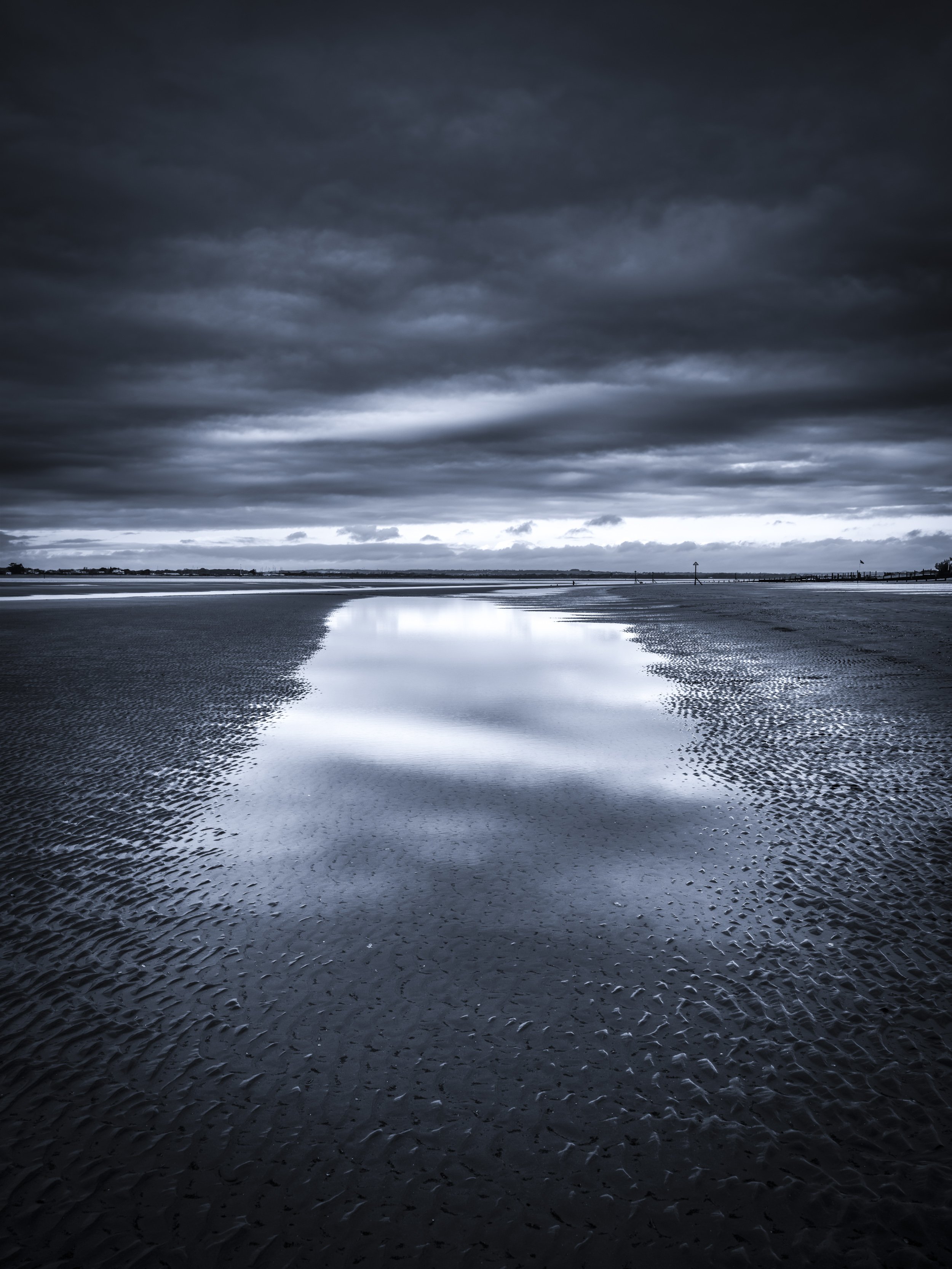 The Channel - I just love these pools of standing water left as the tide goes out. They are usually lovely and calm and so they're wonderful for catching reflections and light.