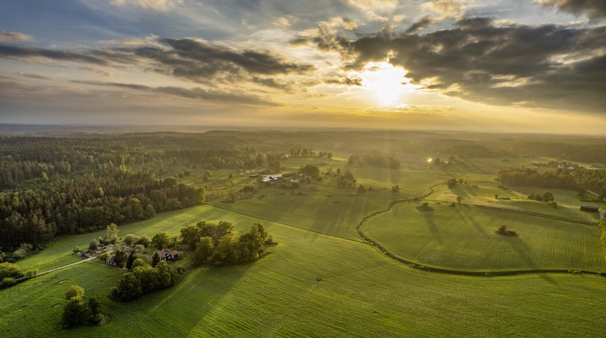 Sunset, Småland, Sweden - A stunning end to the day near Skaftekulla, Smålkand, Sweden.