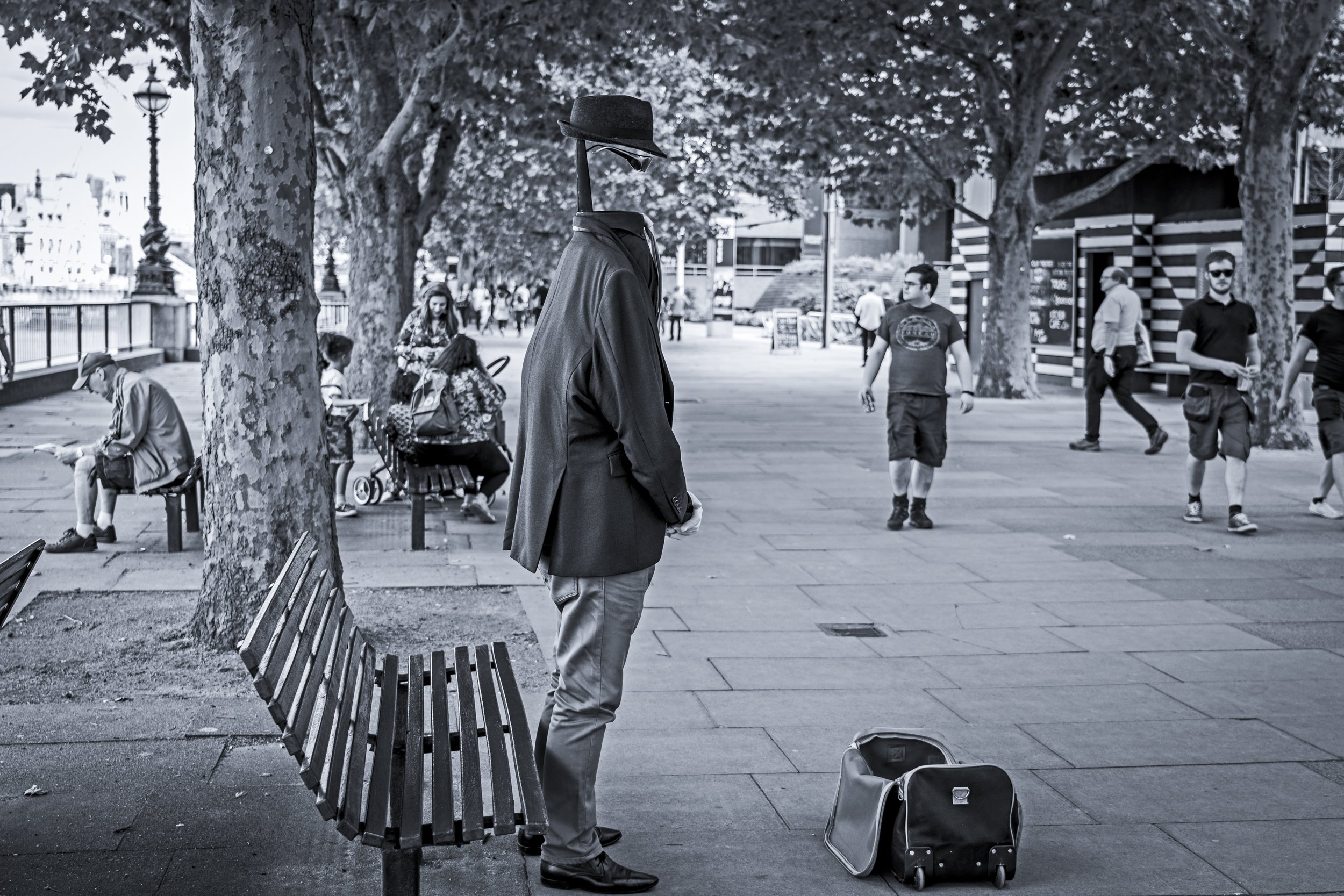 Losing your Head - He's certainly lost his. South Bank in London is such a feast for street photography.