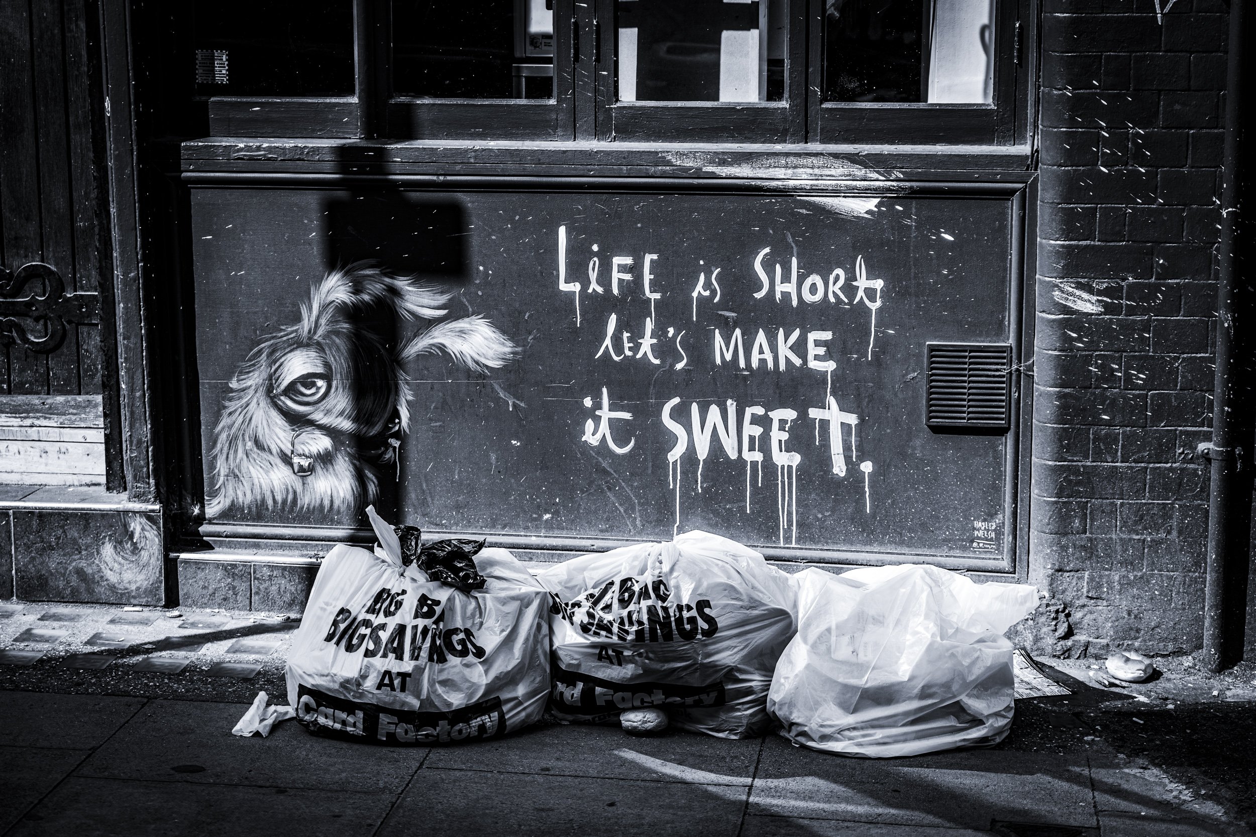 Life is Short - I'm not sure they read the sign when they dumped the rubbish!