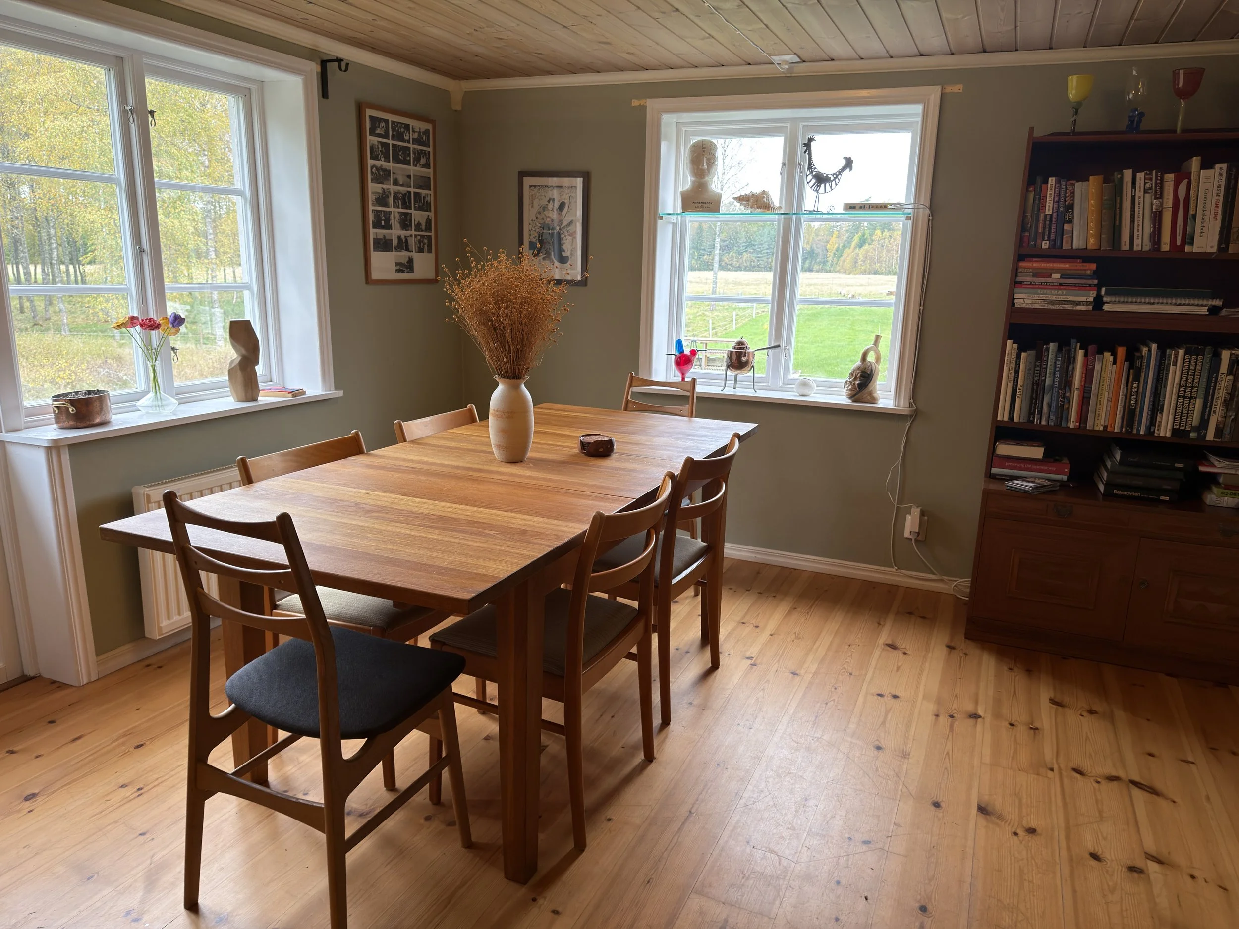 Matrummet i Röda stugan på Dammhagen