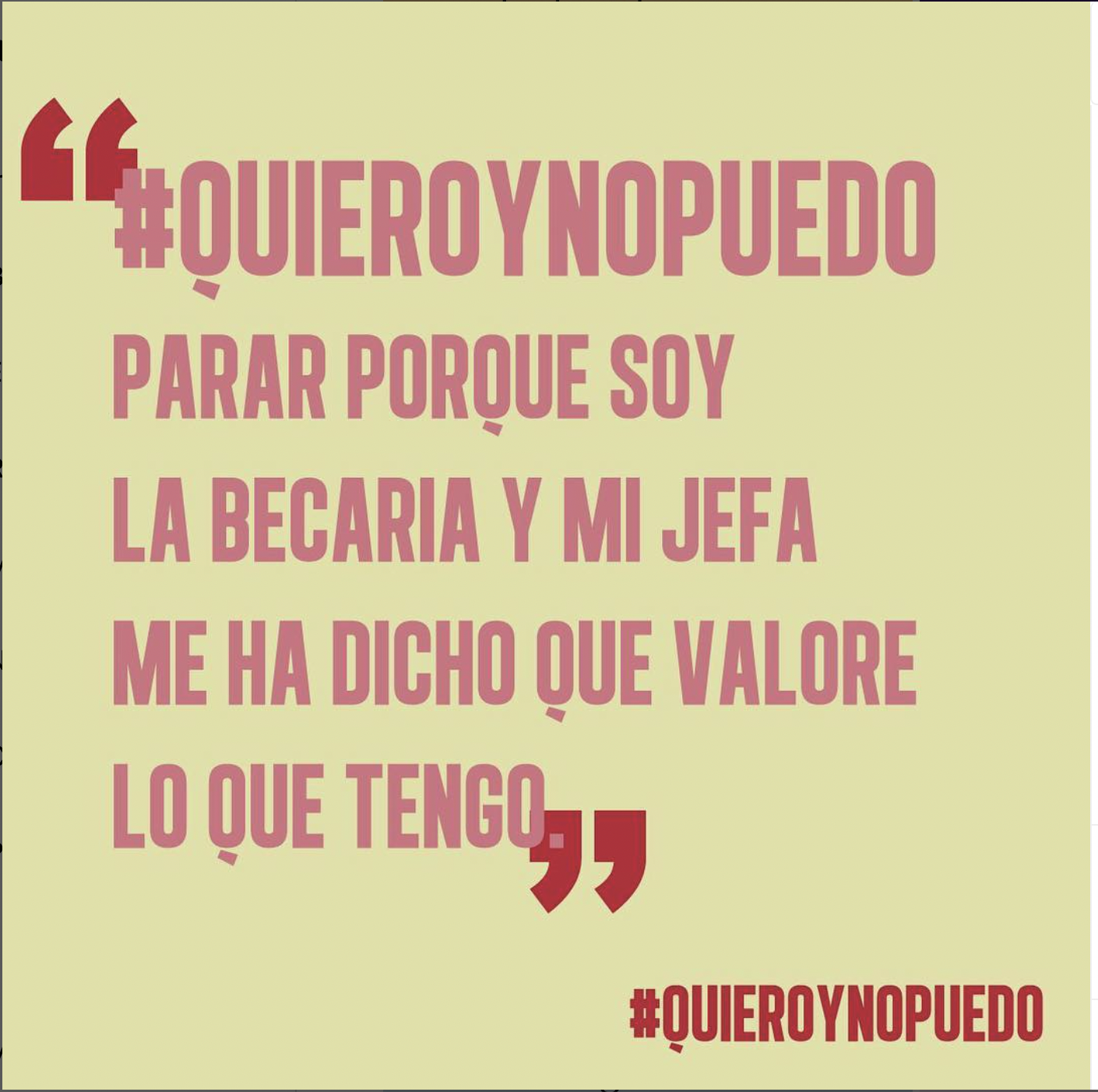 Testimonios de la campaña Quiero y no puedo 9